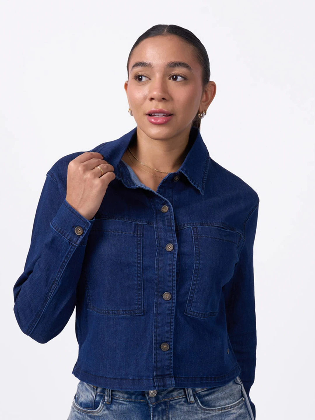 BLUSA MANGA LARGA ALGODÓN MUJER MACHINE SARA - 1