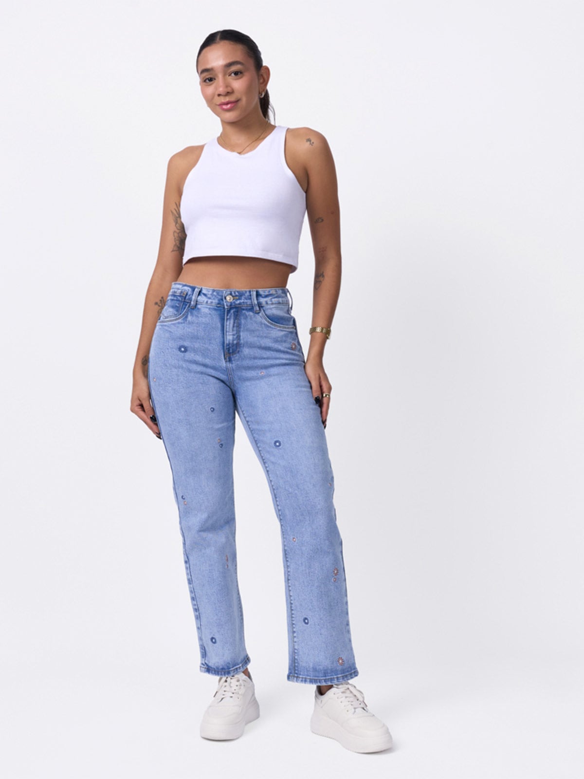 JEANS RECTO MUJER MACHINE GREICY - 1