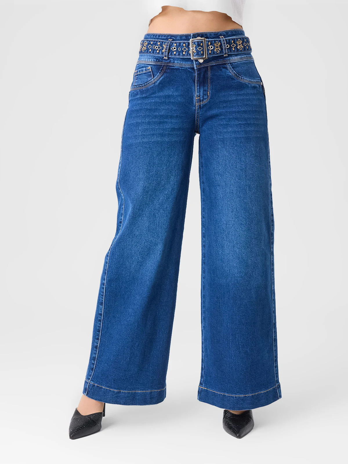 JEANS ALGODÓN REGULAR MUJER ALEJANDRA BAIGORRIA AZUL - 2
