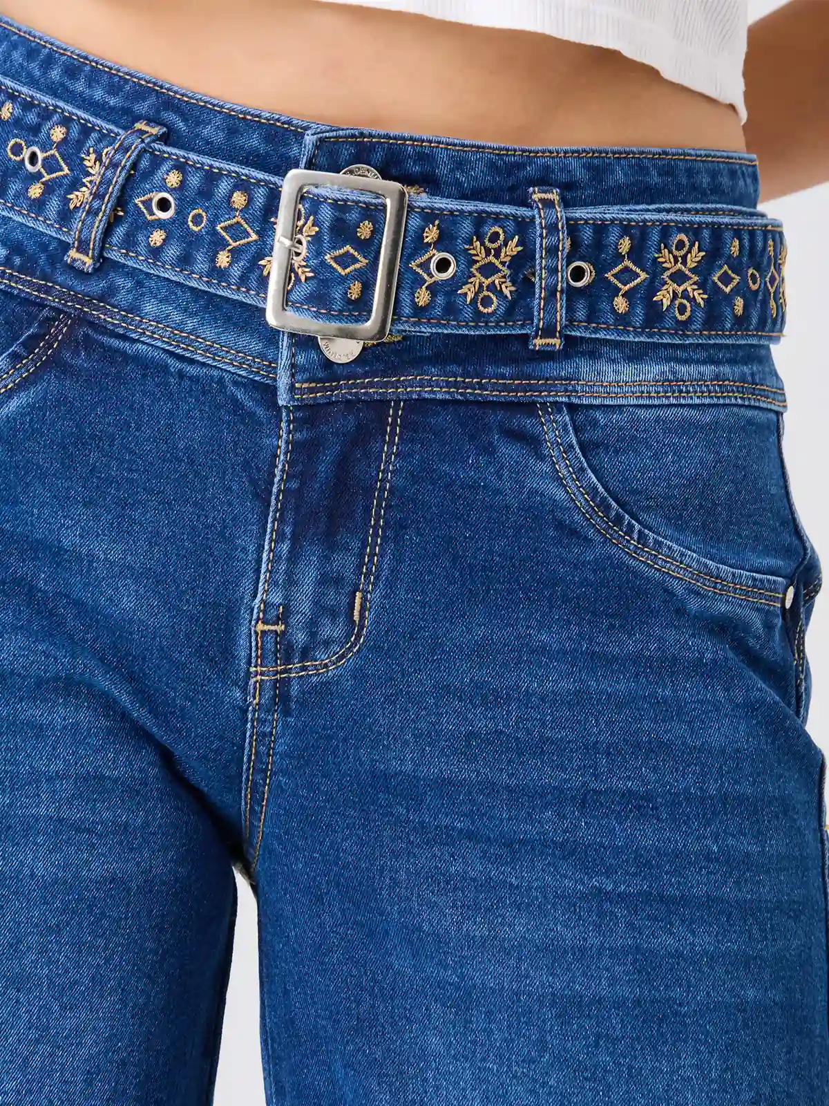 JEANS ALGODÓN REGULAR MUJER ALEJANDRA BAIGORRIA AZUL - 4