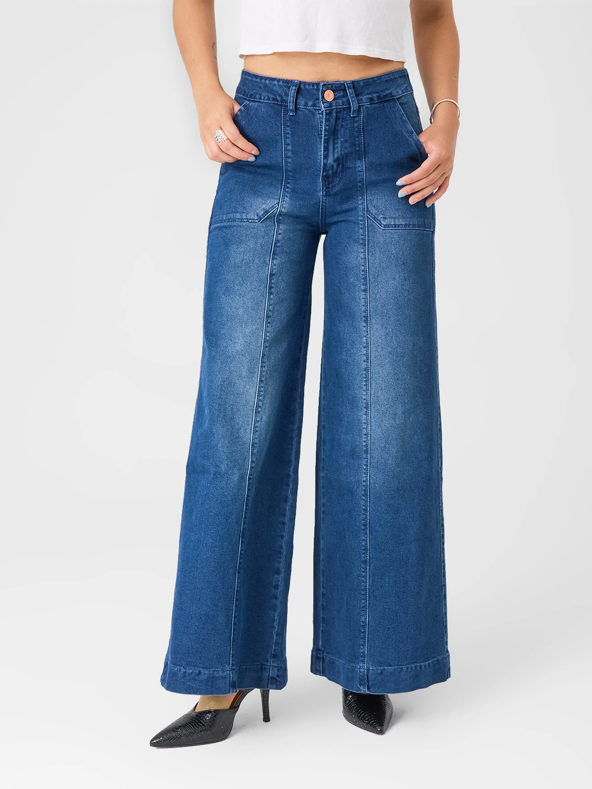 JEANS ALGODÓN REGULAR MUJER ALEJANDRA BAIGORRIA CELESTE - 2