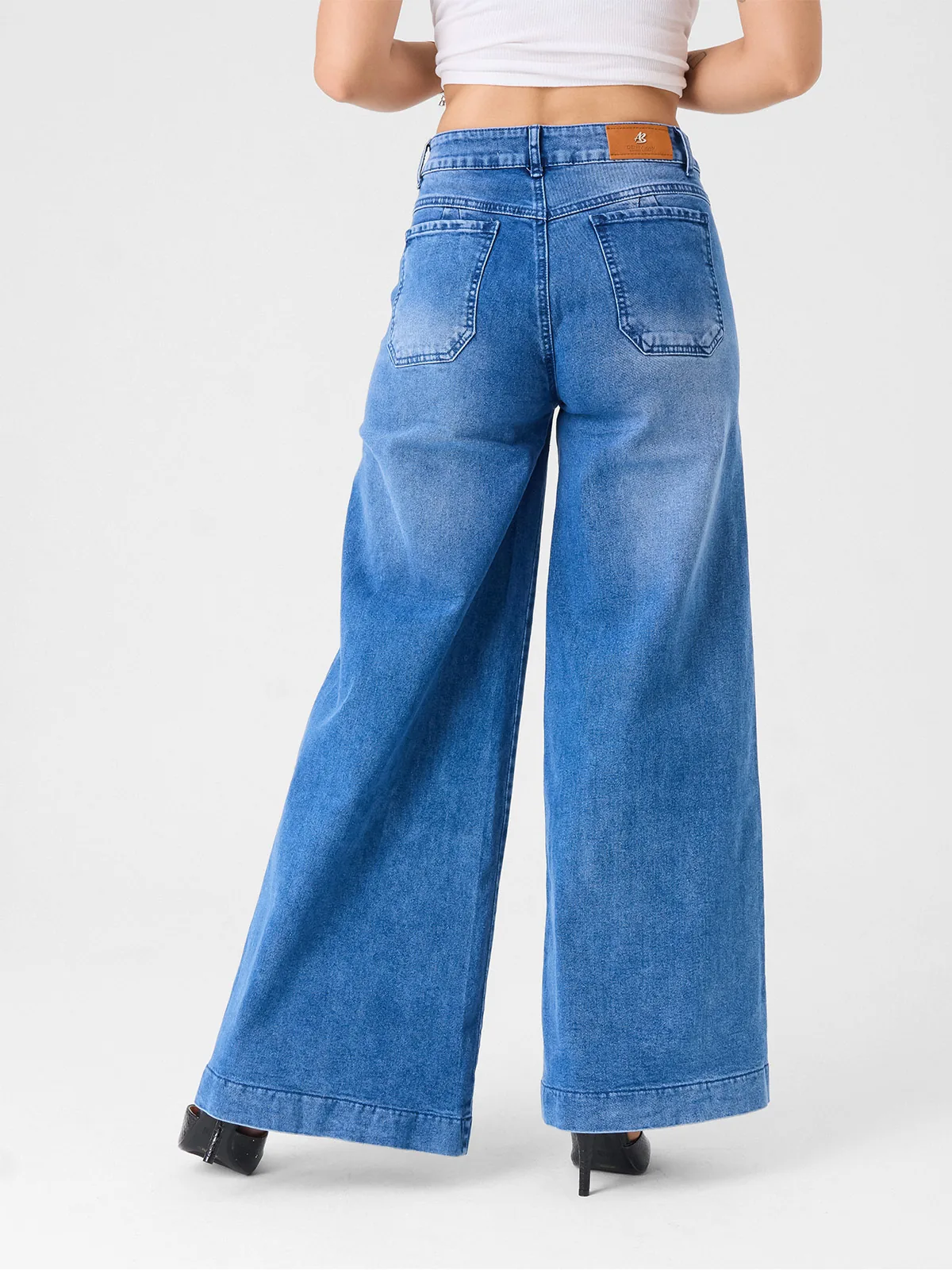 JEANS ALGODÓN REGULAR MUJER ALEJANDRA BAIGORRIA CELESTE - 3