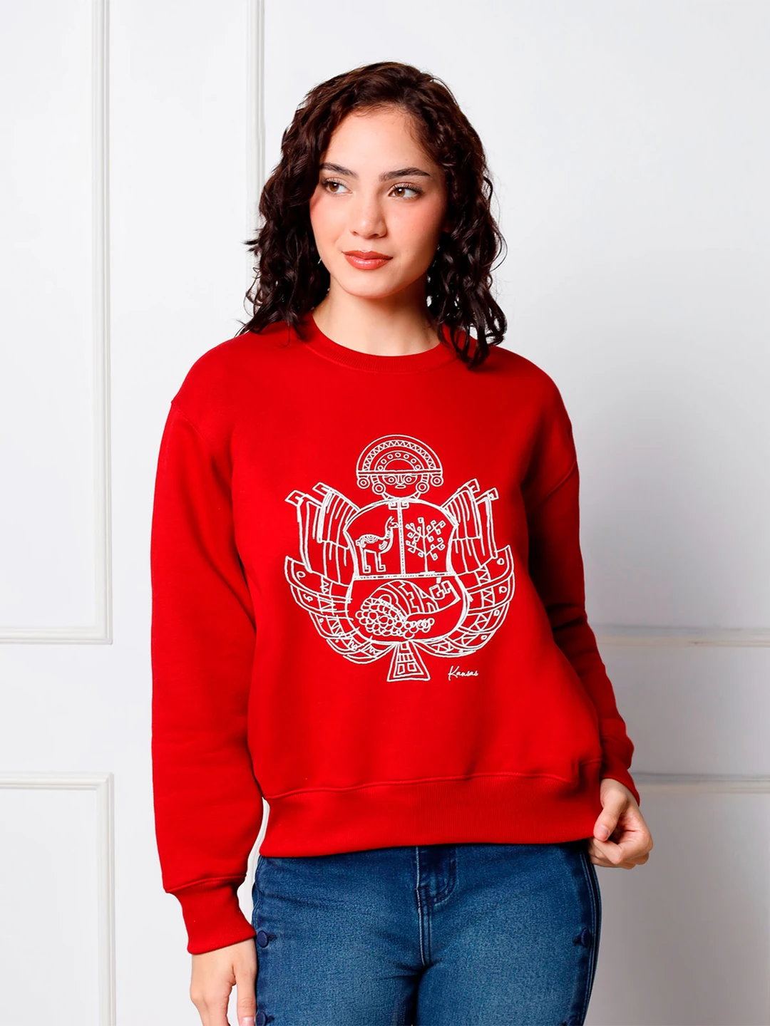 POLERA MANGA LARGA MUJER KANSAS ROJO - 1