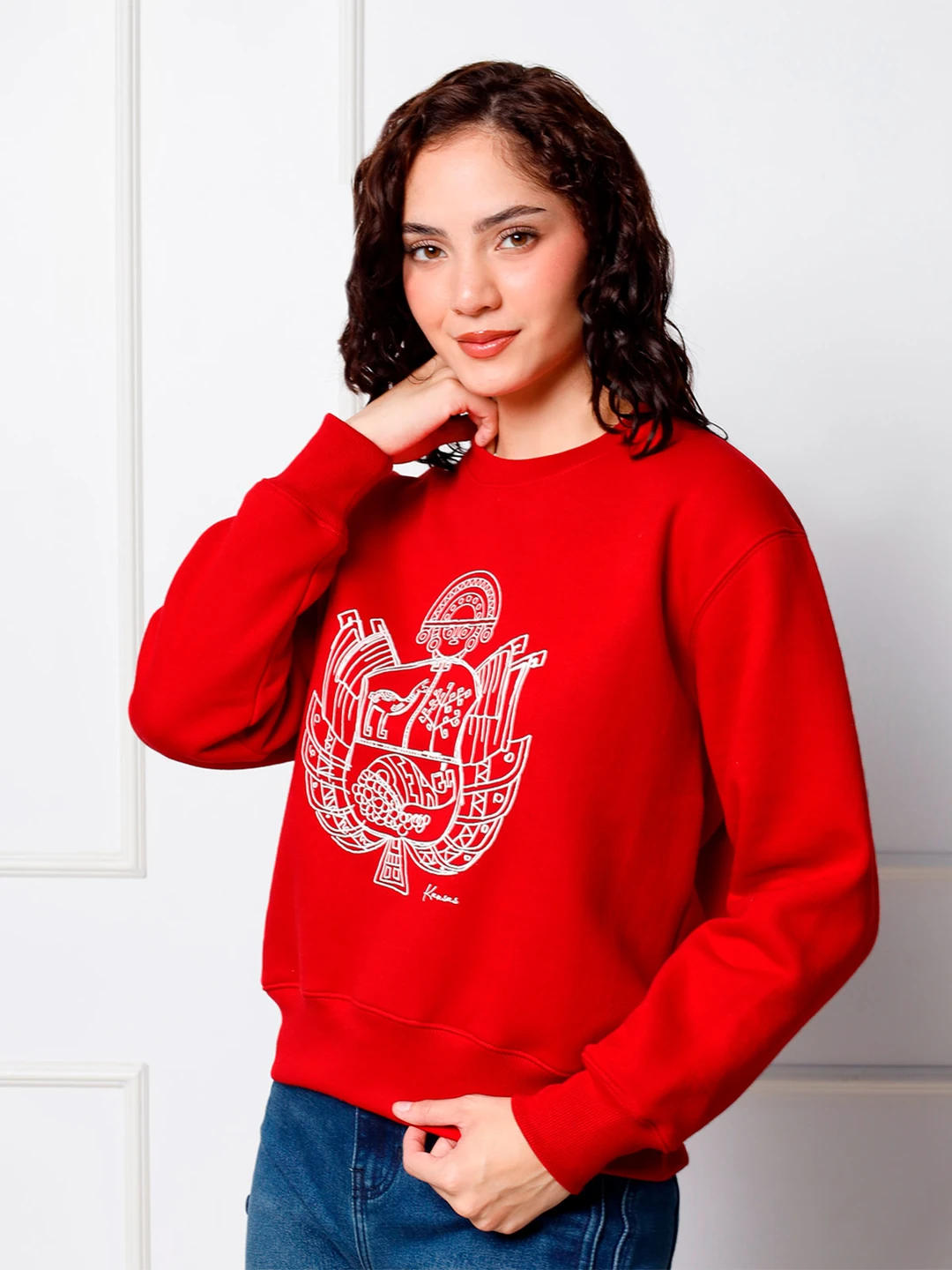 POLERA MANGA LARGA MUJER KANSAS ROJO - 2