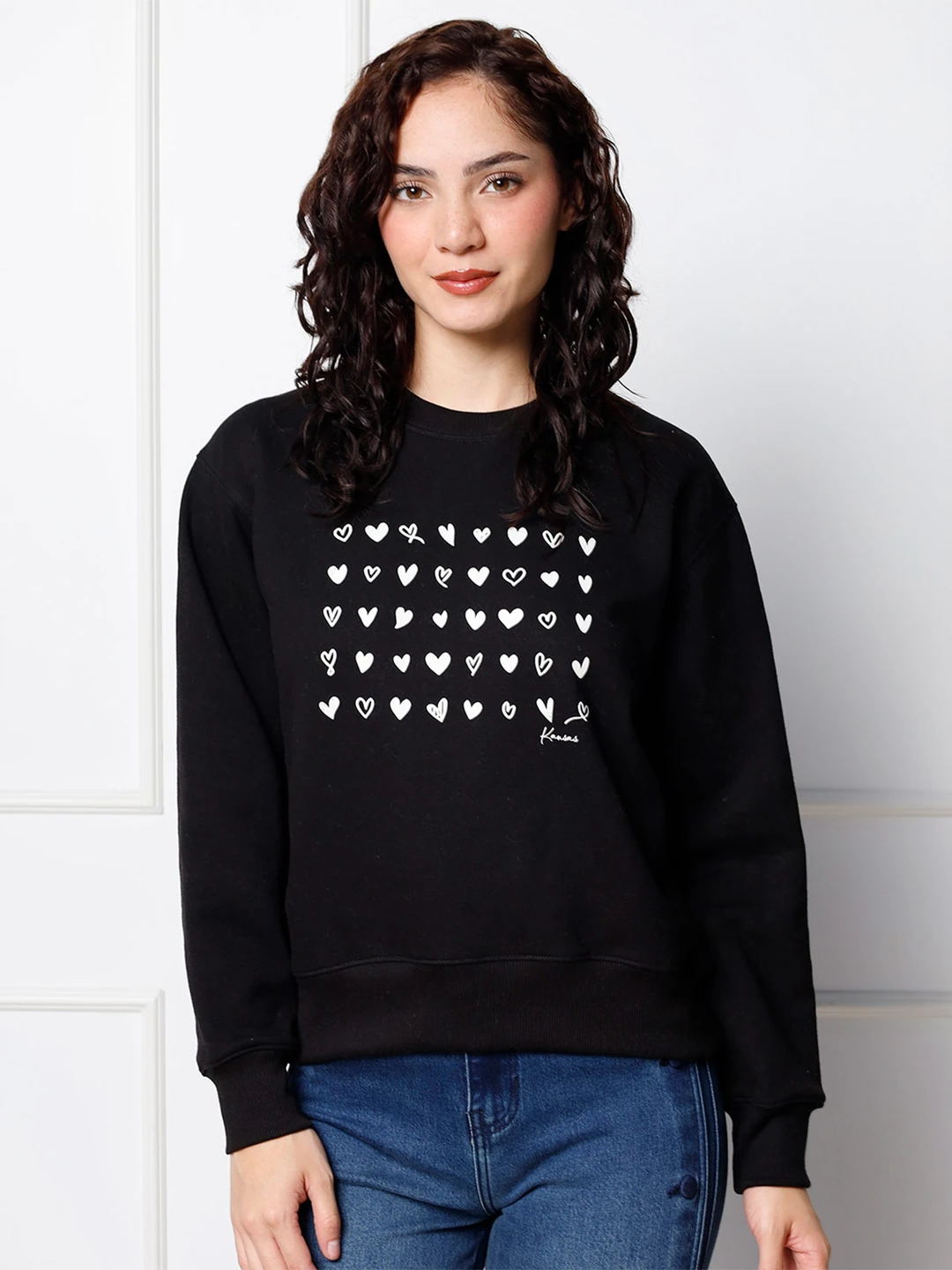 POLERA MANGA LARGA MUJER KANSAS NEGRO - 1