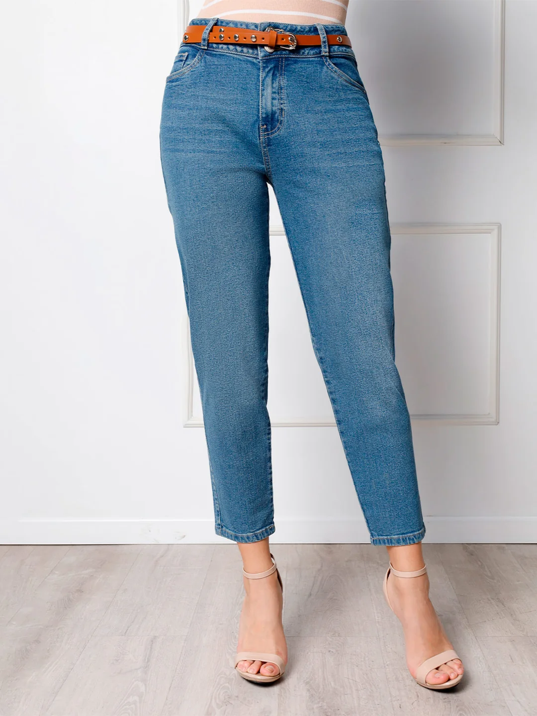 JEANS ALGODÓN MOM MUJER KANSAS AZUL - 1