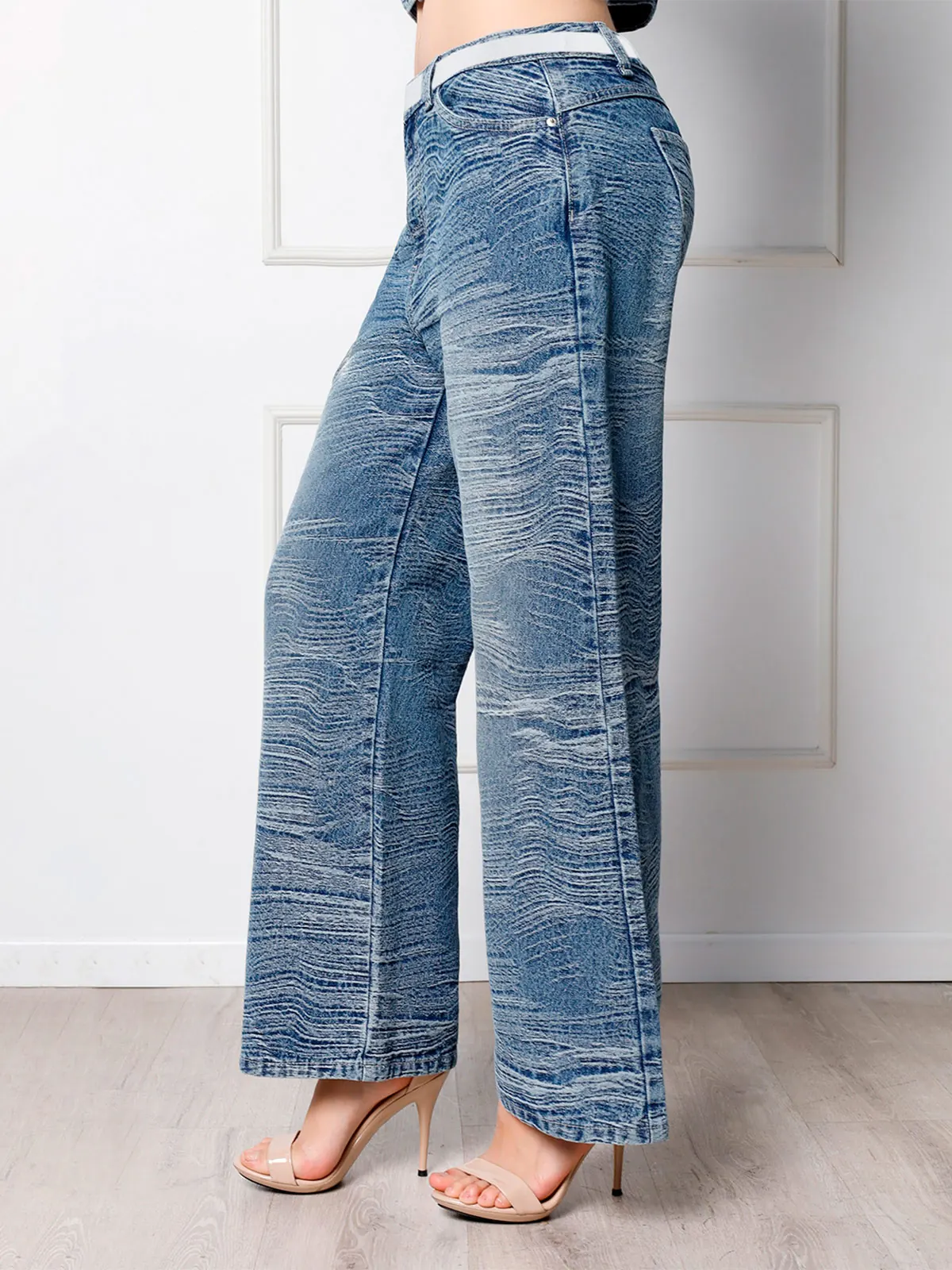 JEANS ALGODÓN WIDE LEG MUJER KANSAS DENIM - 3
