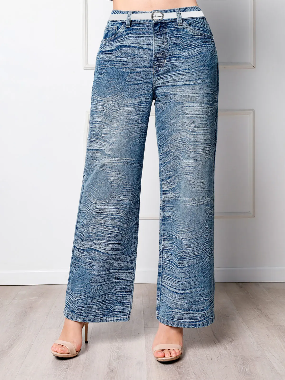 JEANS ALGODÓN WIDE LEG MUJER KANSAS DENIM - 4