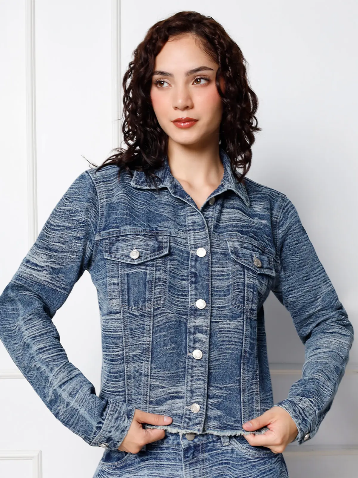 CASACA MANGA LARGA ALGODÓN MUJER KANSAS DENIM - 1