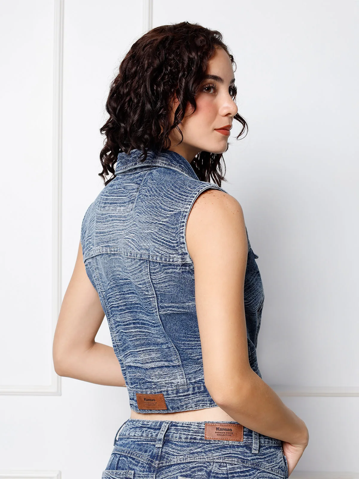 CHALECO SIN MANGAS MUJER KANSAS DENIM - 2