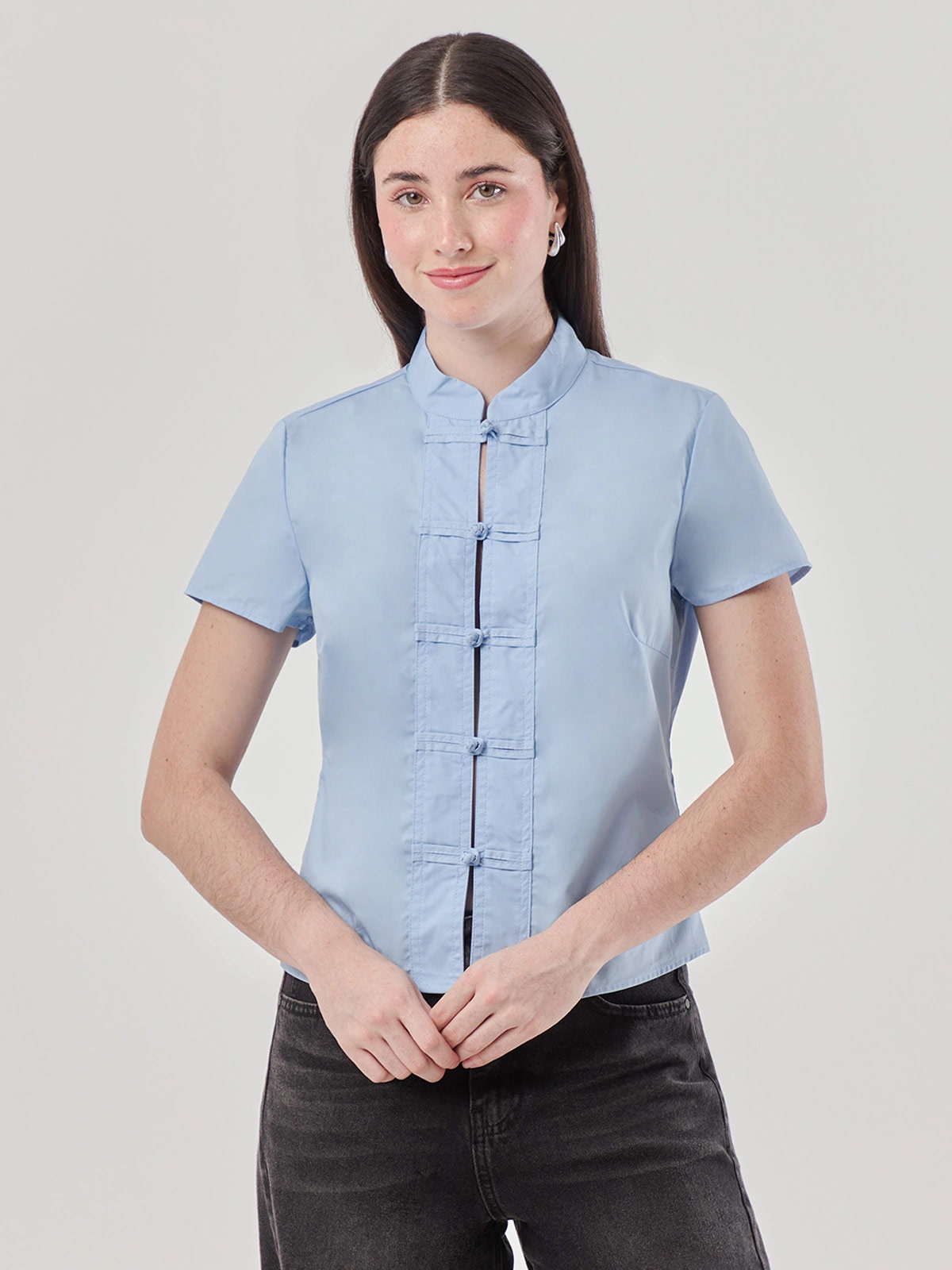 BLUSA MANGA CORTA ALGODÓN MUJER INDEX - 1