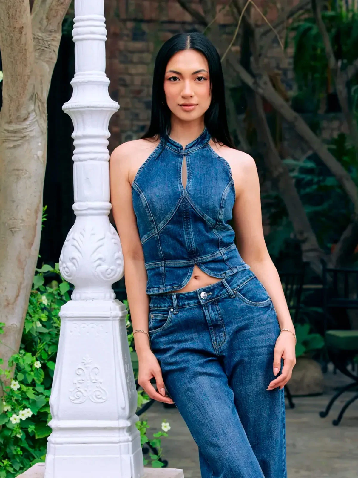 TOP ALGODÓN MUJER METAL JEANS DENIM SAKURA - 1