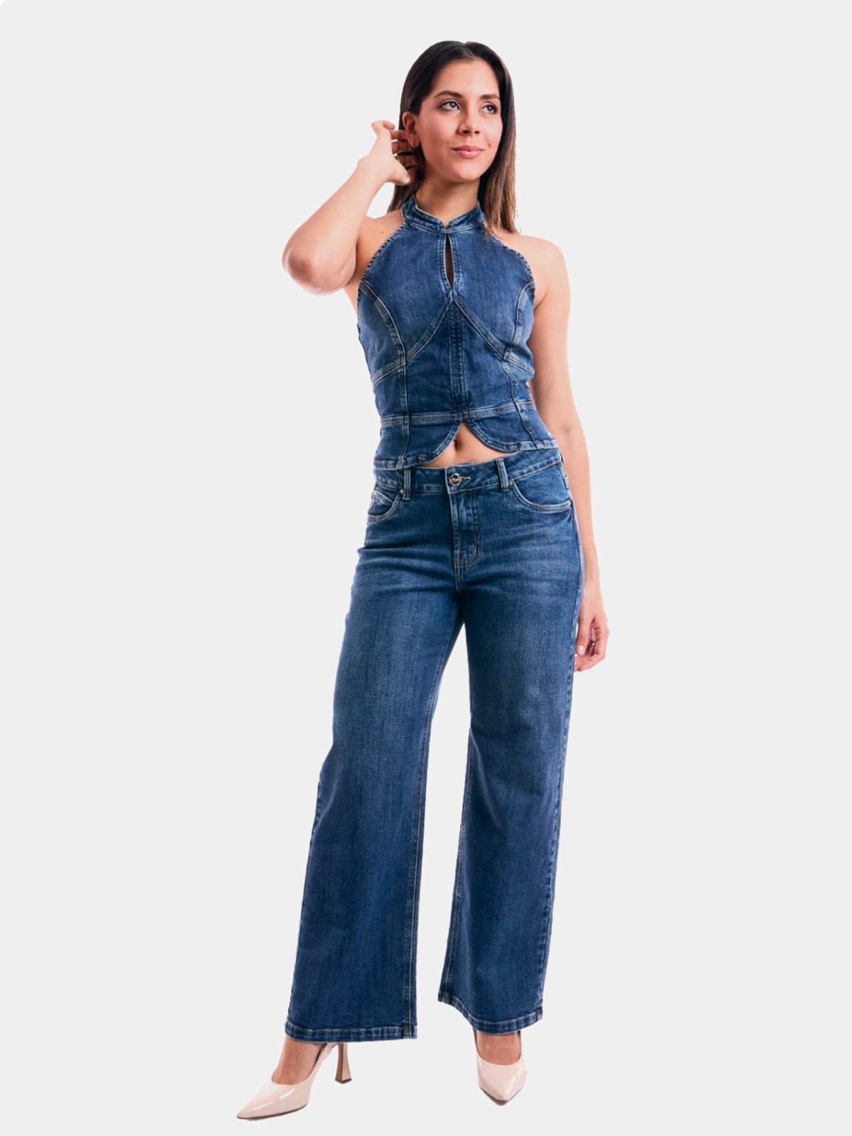 JEANS REGULAR SLIM ALGODÓN MUJER METAL JEANS SAKURA - 2