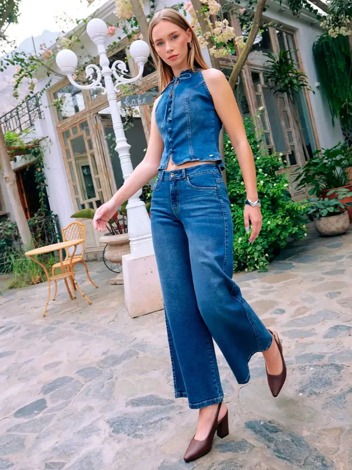 JEAN WIDE LEG ALGODÓN MUJER METAL JEANS SOFIA - 1