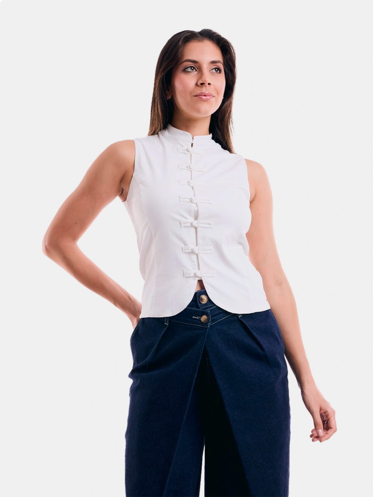 BLUSA MUJER METAL JEANS BOTONES KYOTO - 2