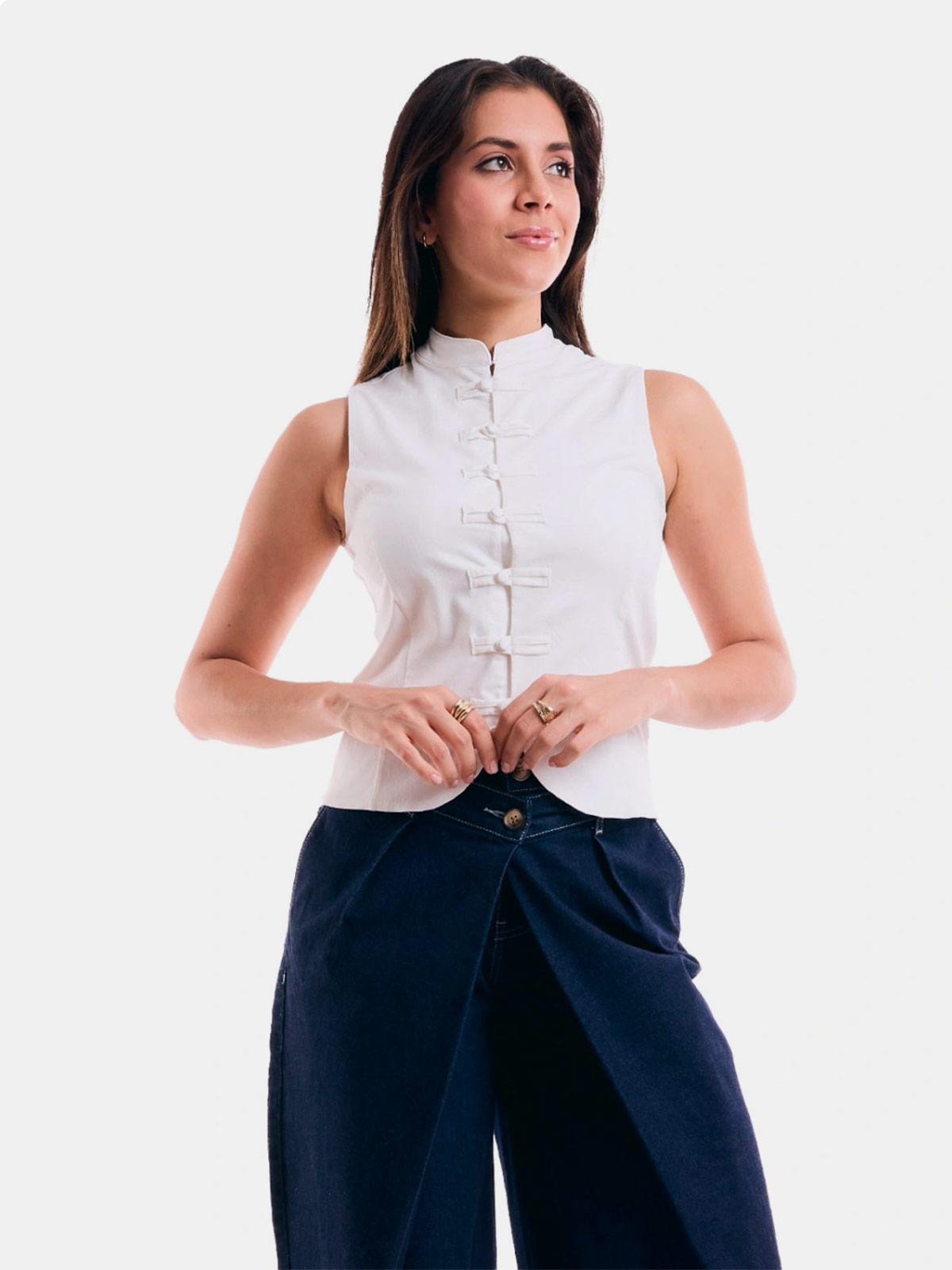 BLUSA MUJER METAL JEANS BOTONES KYOTO - 4