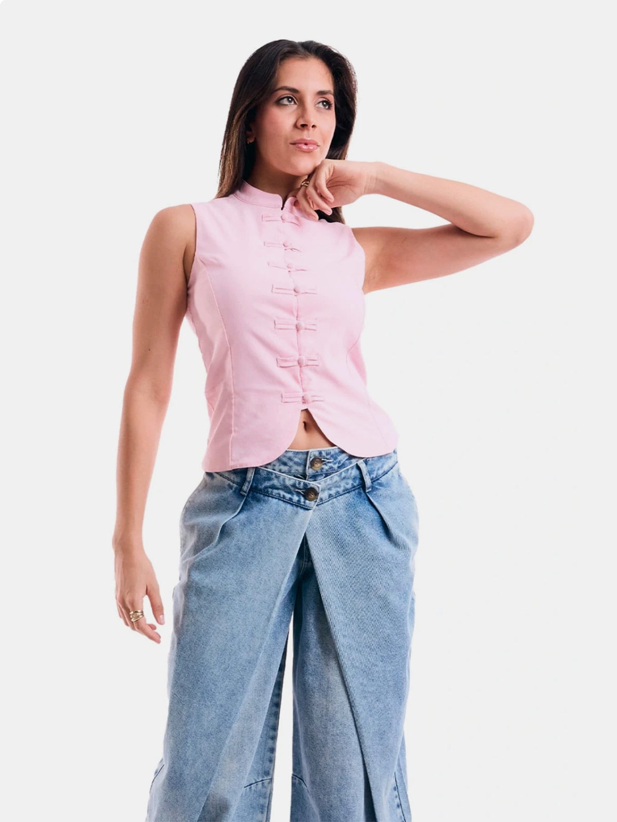 BLUSA MUJER METAL JEANS BOTONES KYOTO - 2
