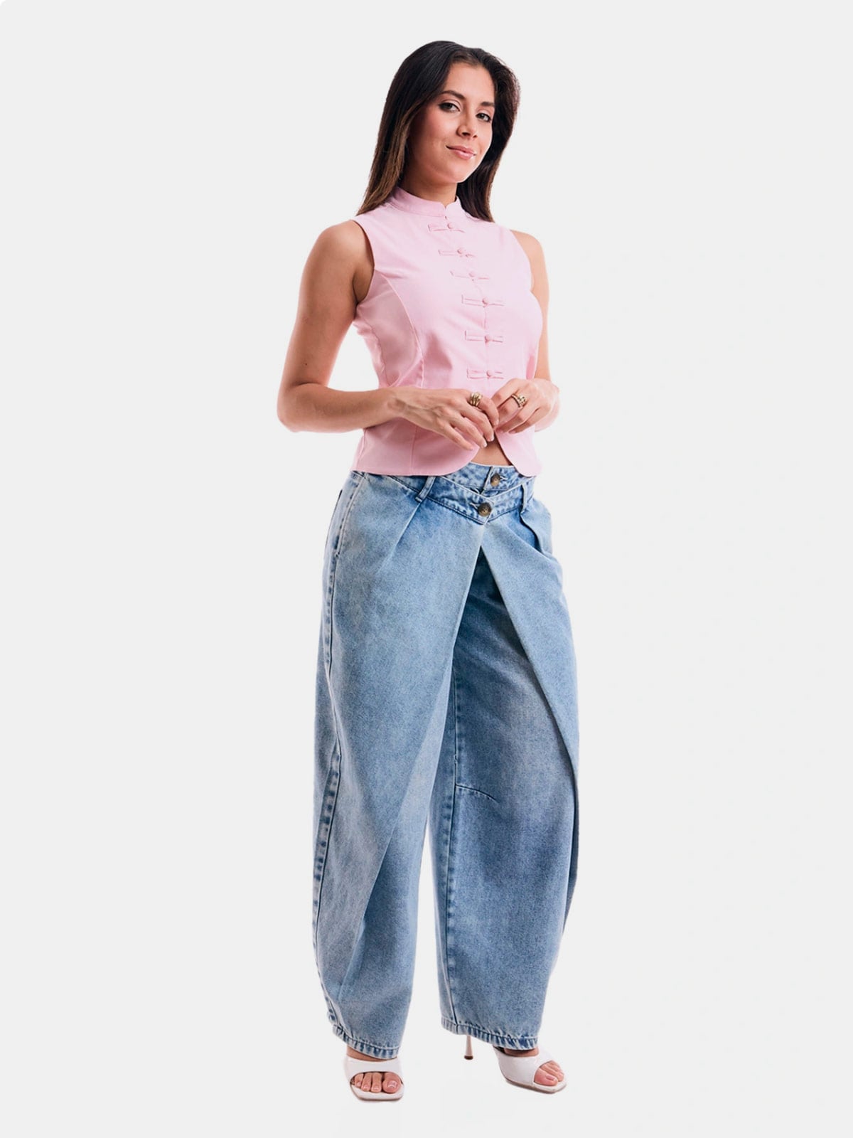 JEANS REGULAR BALLON HOLGADO ALGODÓN MUJER METAL JEANS KYOTO - 2
