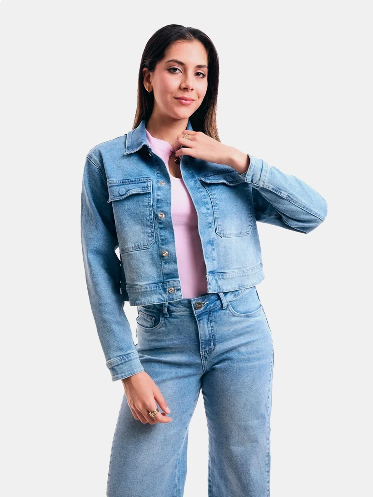 CASACA MANGA LARGA ALGODÓN METAL JEANS DENIM YUKI - 2