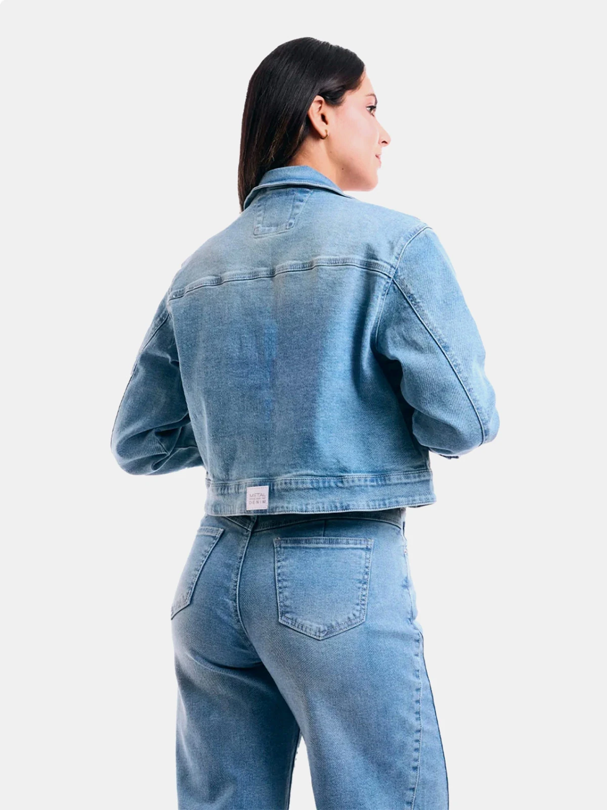 CASACA MANGA LARGA ALGODÓN METAL JEANS DENIM YUKI - 3