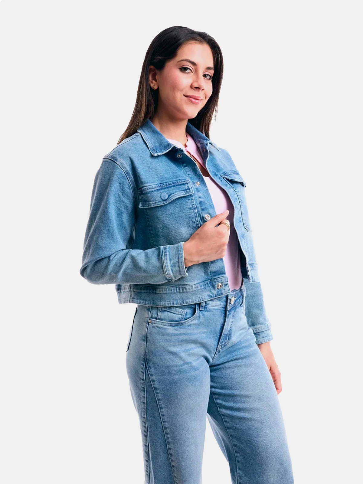 CASACA MANGA LARGA ALGODÓN METAL JEANS DENIM YUKI - 5