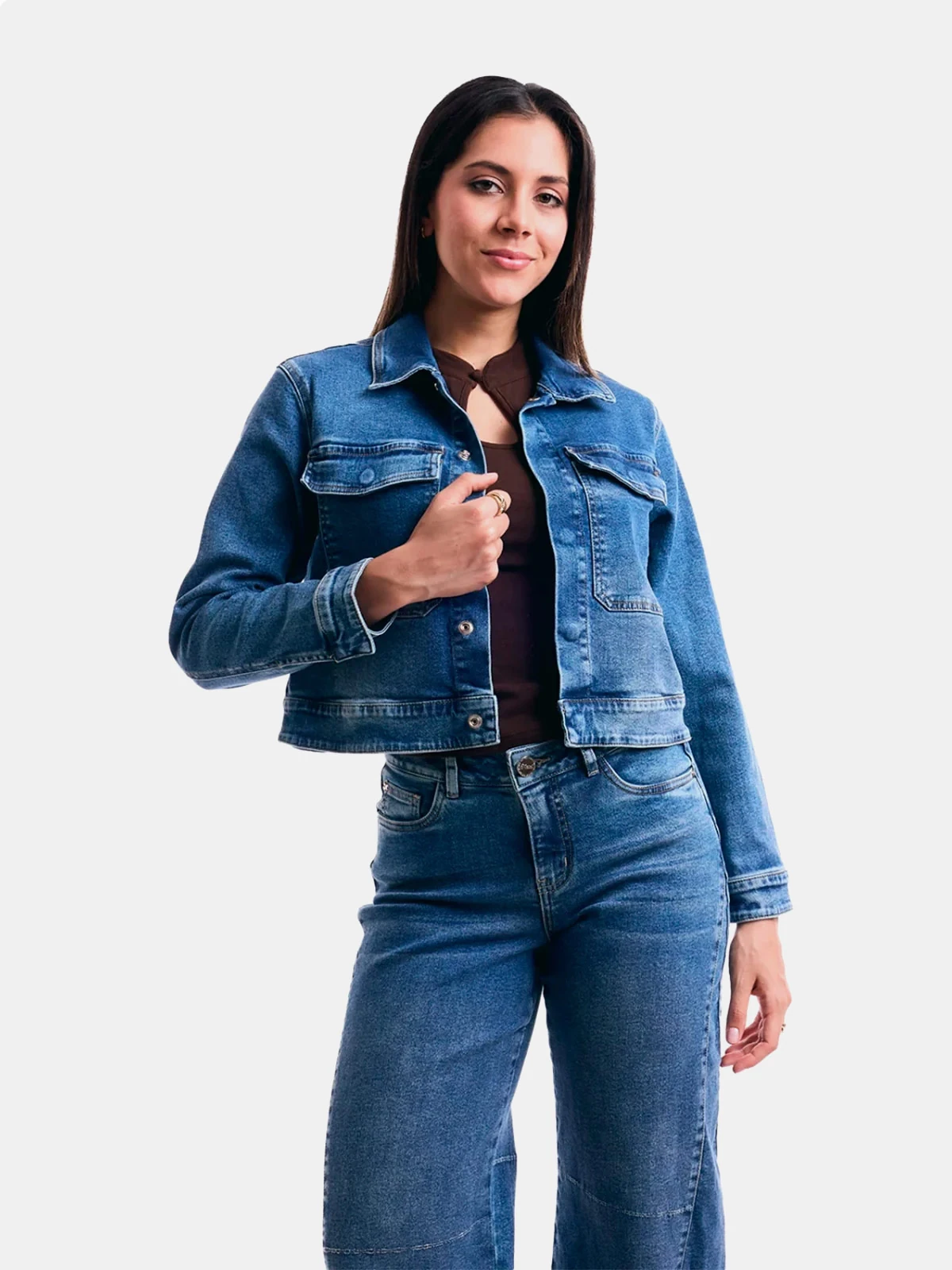 CASACA MANGA LARGA ALGODÓN METAL JEANS DENIM YUKI - 2