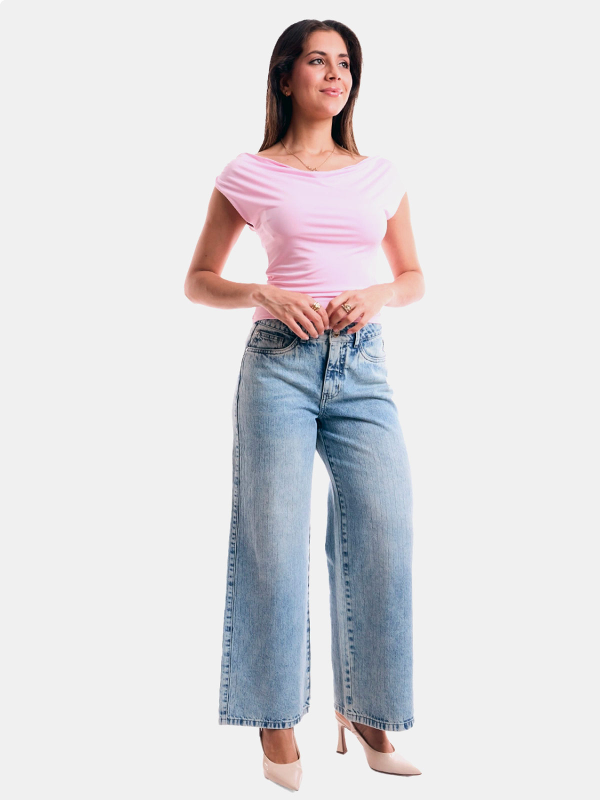 JEANS REGULAR ALGODÓN MUJER METAL JEANS EMI - 2