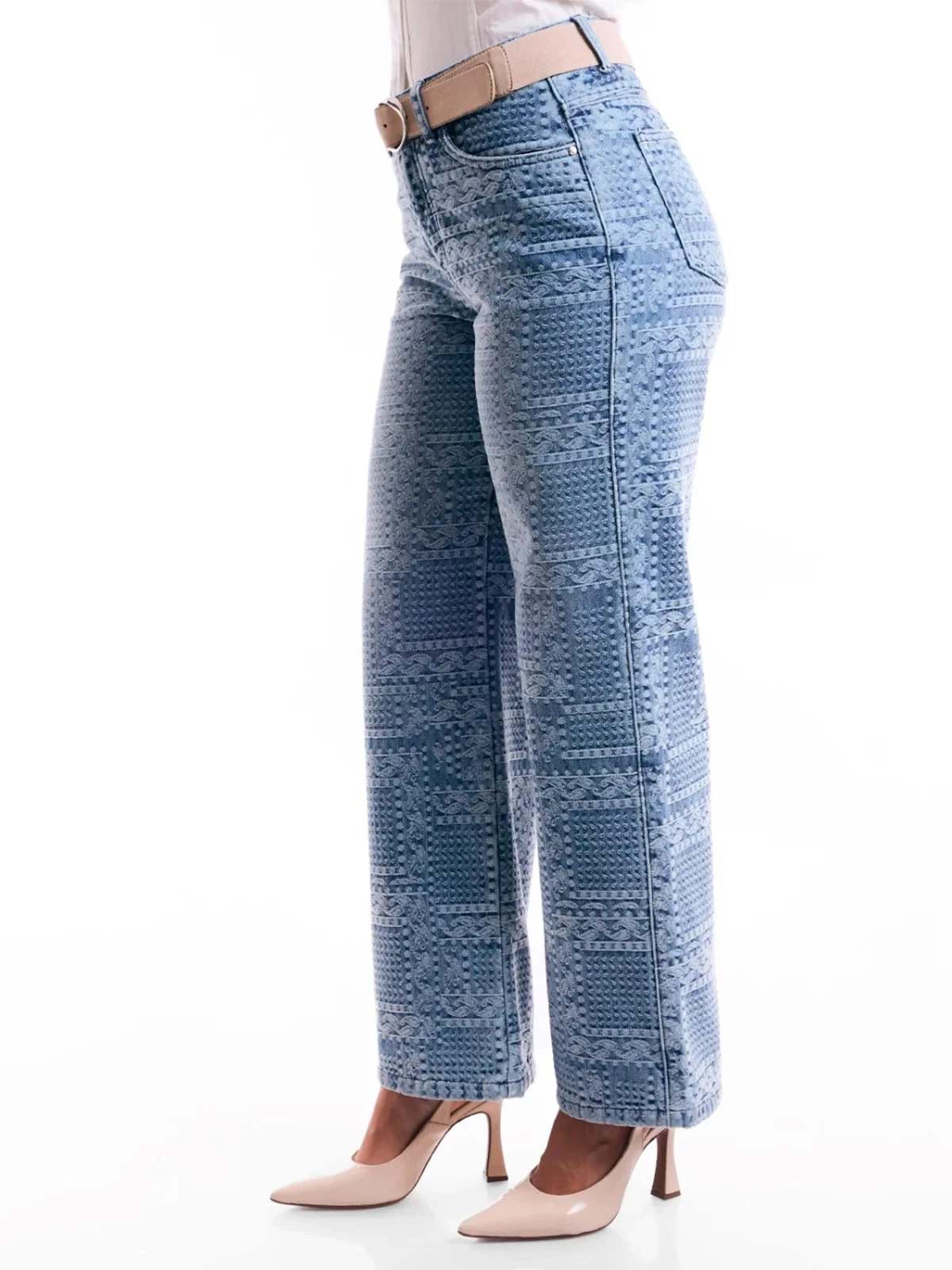 JEANS REGULAR ALGODÓN MUJER METAL JEANS TEXTURA NOA - 5