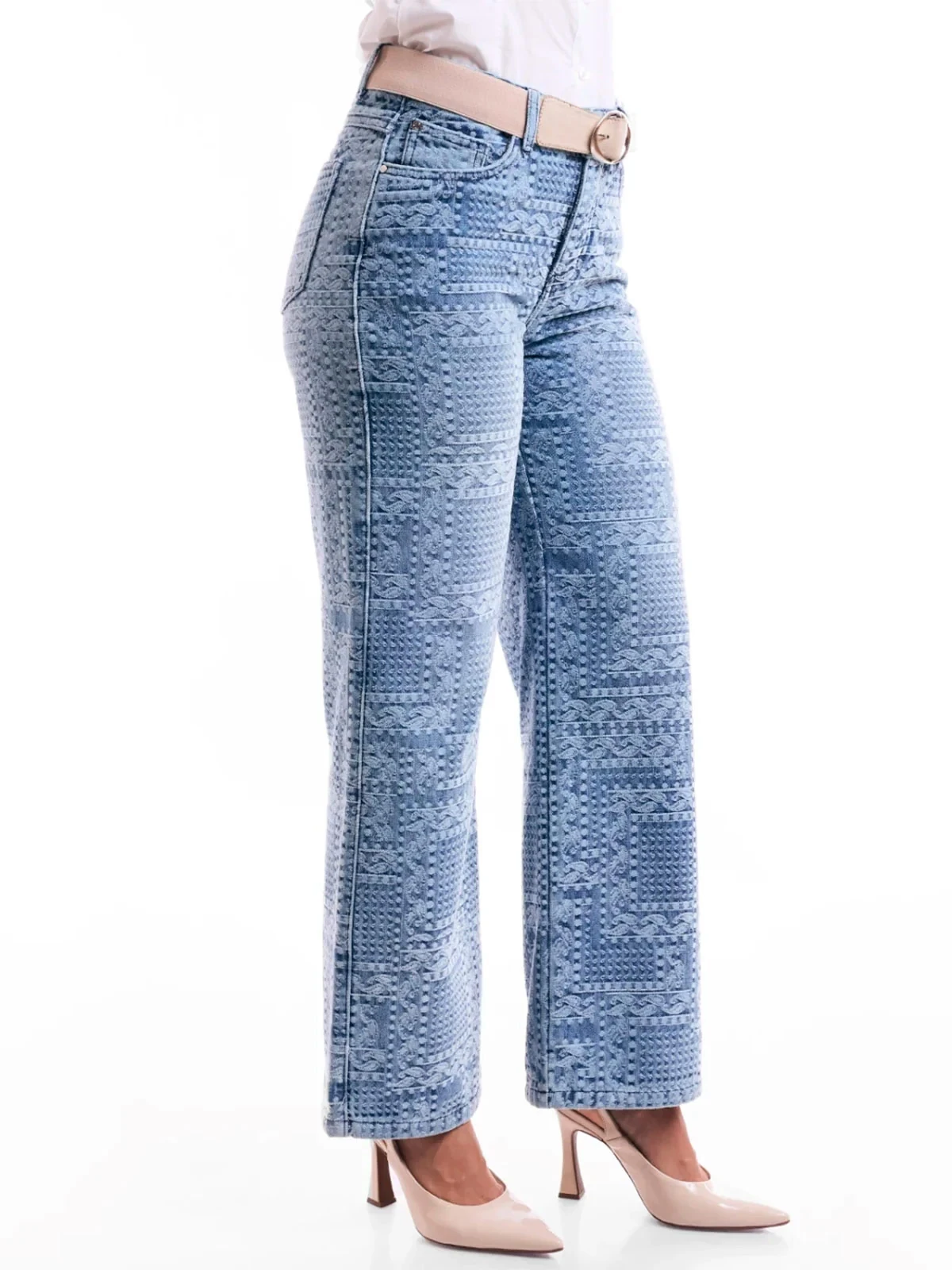 JEANS REGULAR ALGODÓN MUJER METAL JEANS TEXTURA NOA - 6