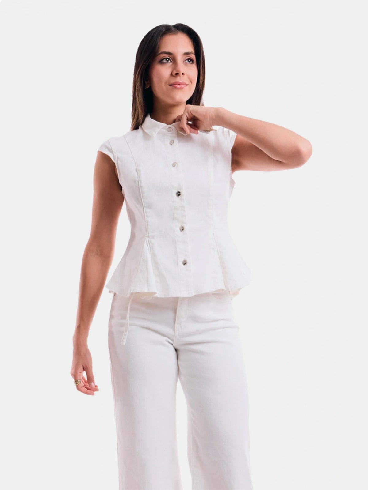 CHALECO SIN MANGAS ALGODÓN MUJER METAL JEANS DENIM KASUMI - 4