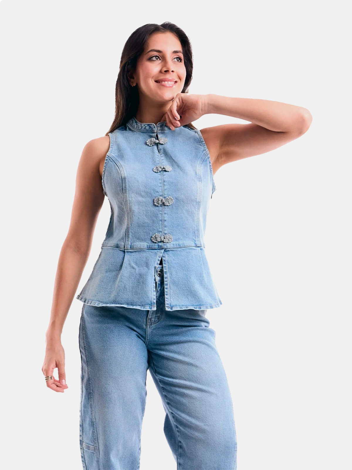 TOP ALGODÓN MUJER METAL JEANS DENIM SAYURI - 4
