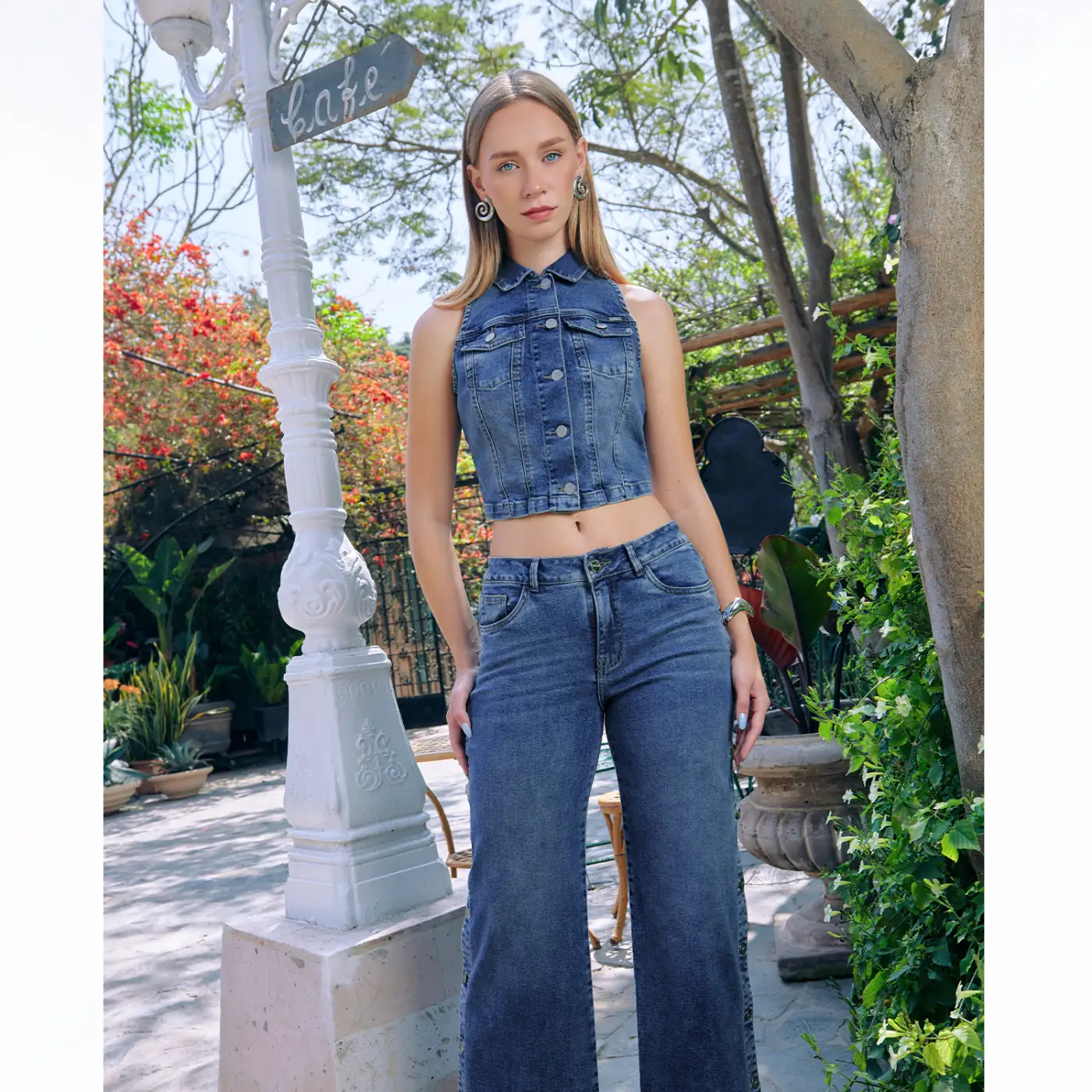 TOP ALGODÓN MUJER METAL JEANS DENIM AMY - 1