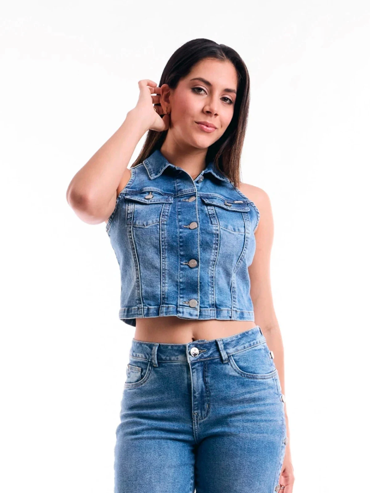 TOP ALGODÓN MUJER METAL JEANS DENIM AMY - 2