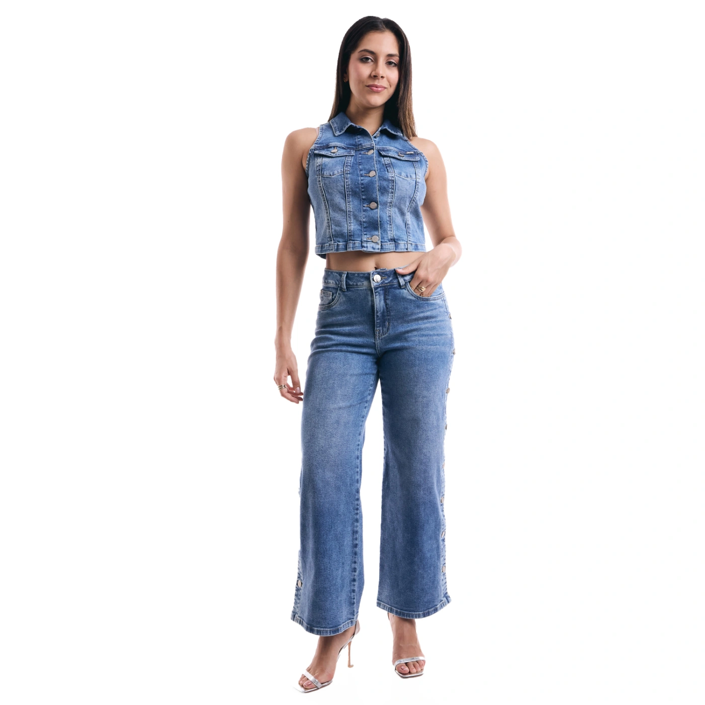 TOP ALGODÓN MUJER METAL JEANS DENIM AMY - 4