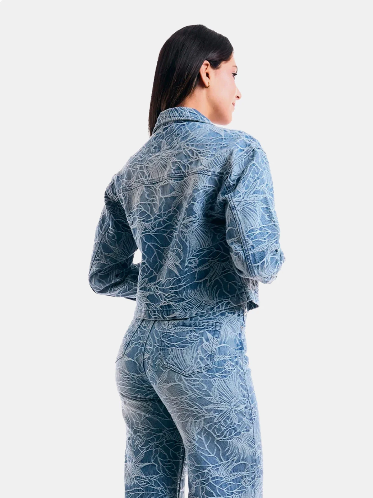 CASACA MANGA LARGA ALGODÓN MUJER METAL JEANS DENIM TEXTURA NAOMI - 3