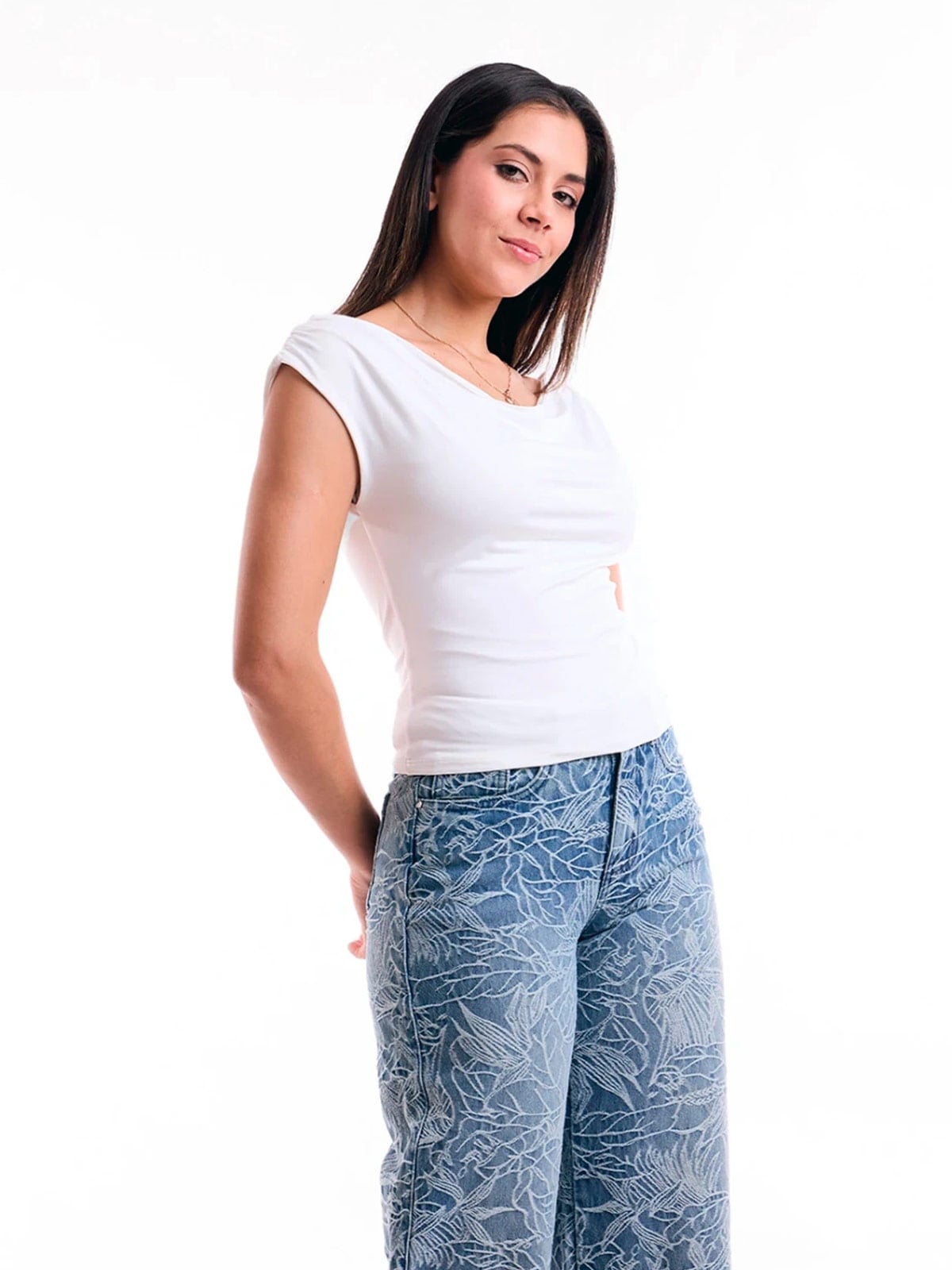 TOP MUJER METAL JEANS DRAPEADO NAOMI - 3