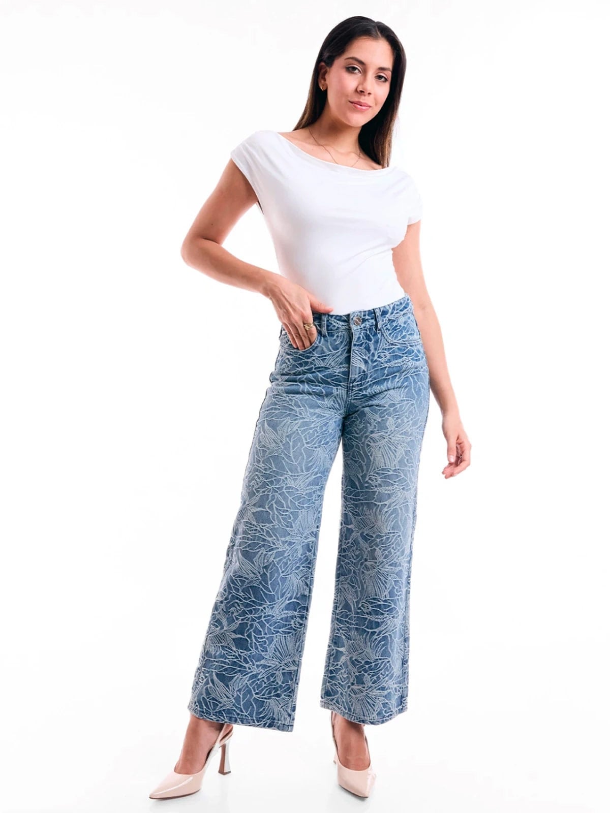 JEANS REGULAR ALGODÓN METAL JEANS DENIM TEXTURA NAOMI - 2