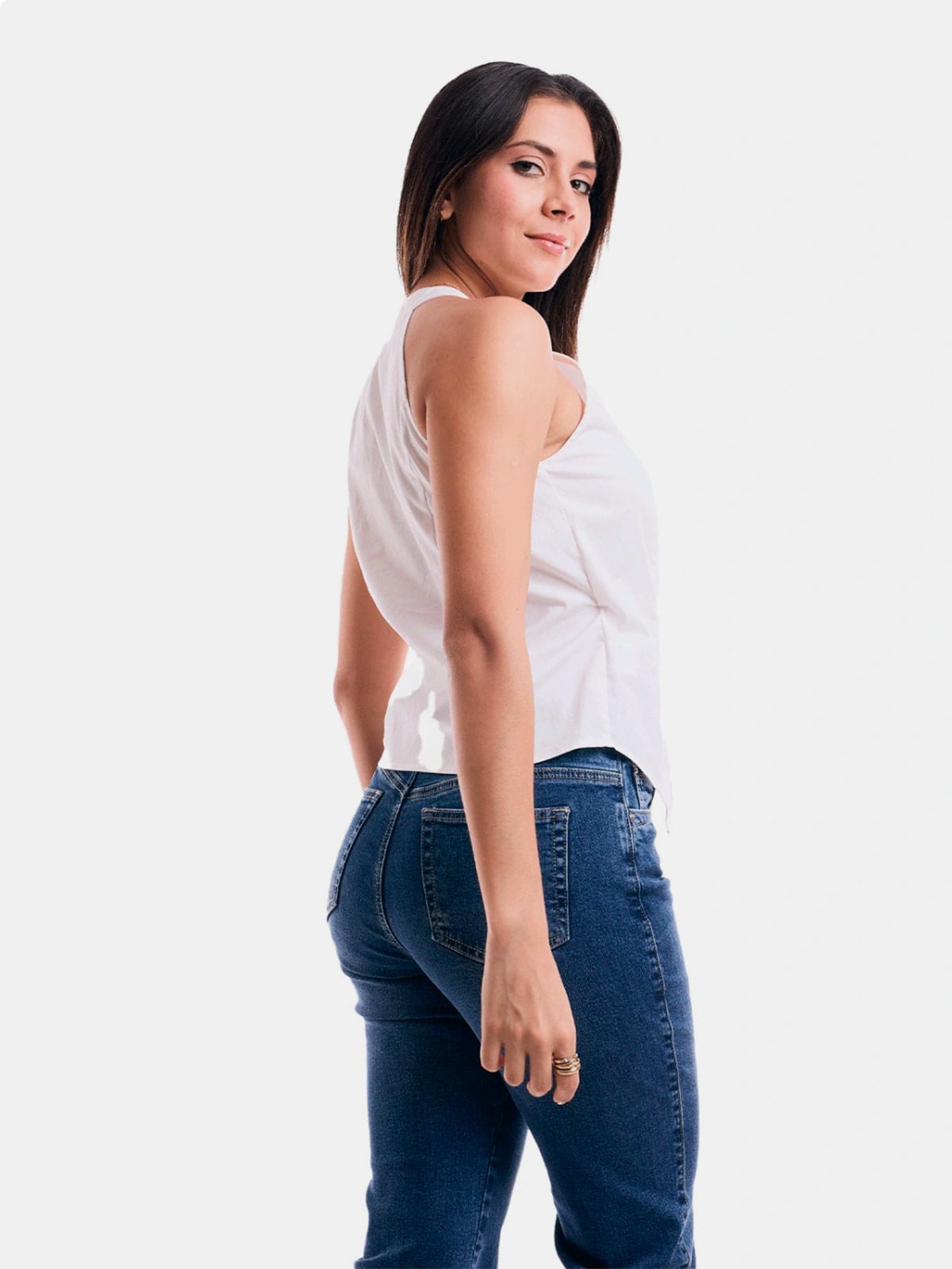 BLUSA ALGODÓN MUJER METAL JEANS LAZOS MIDORI - 2