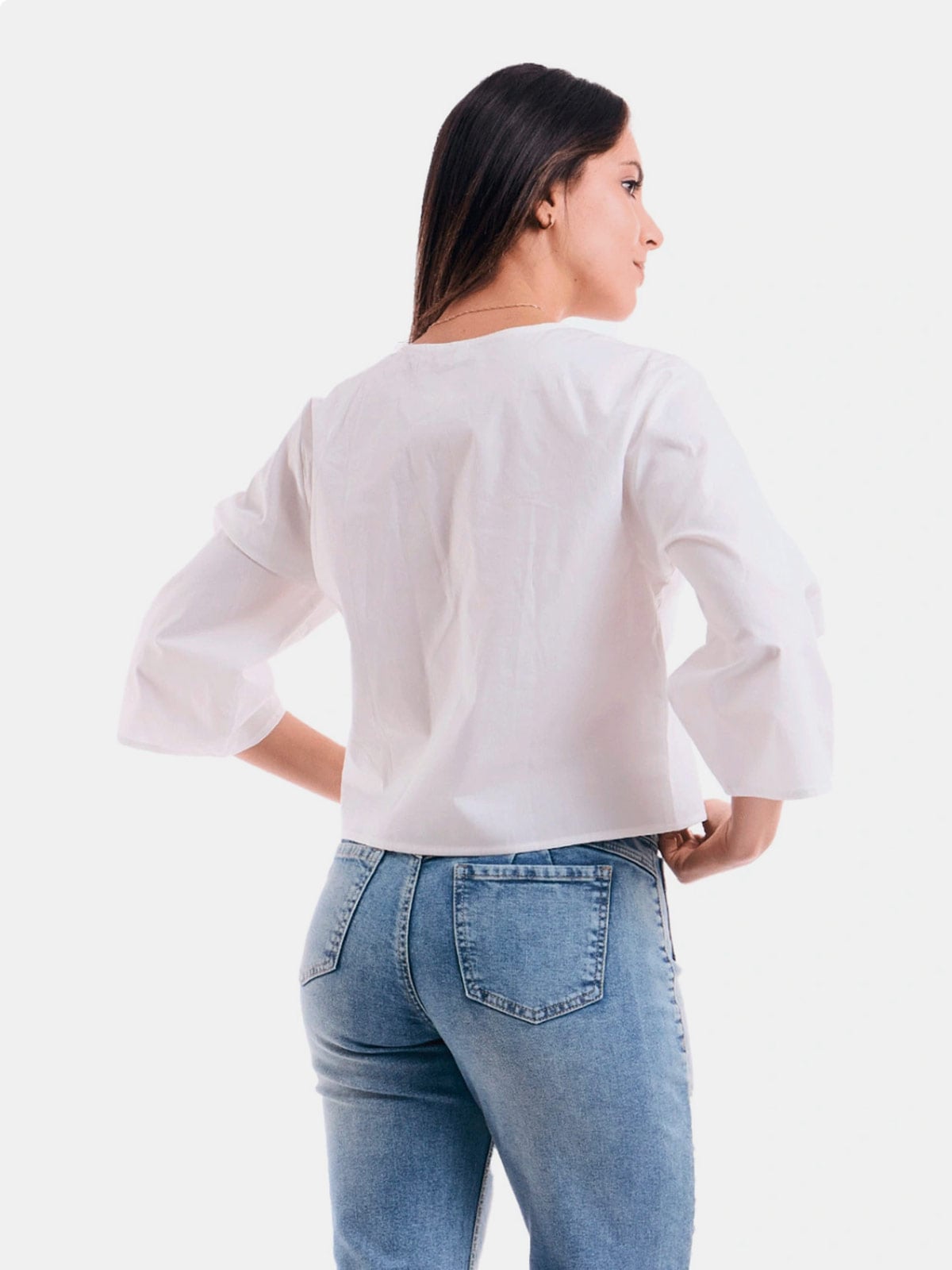 BLUSA ALGODÓN MUJER METAL JEANS LAZOS YUMIKO - 3