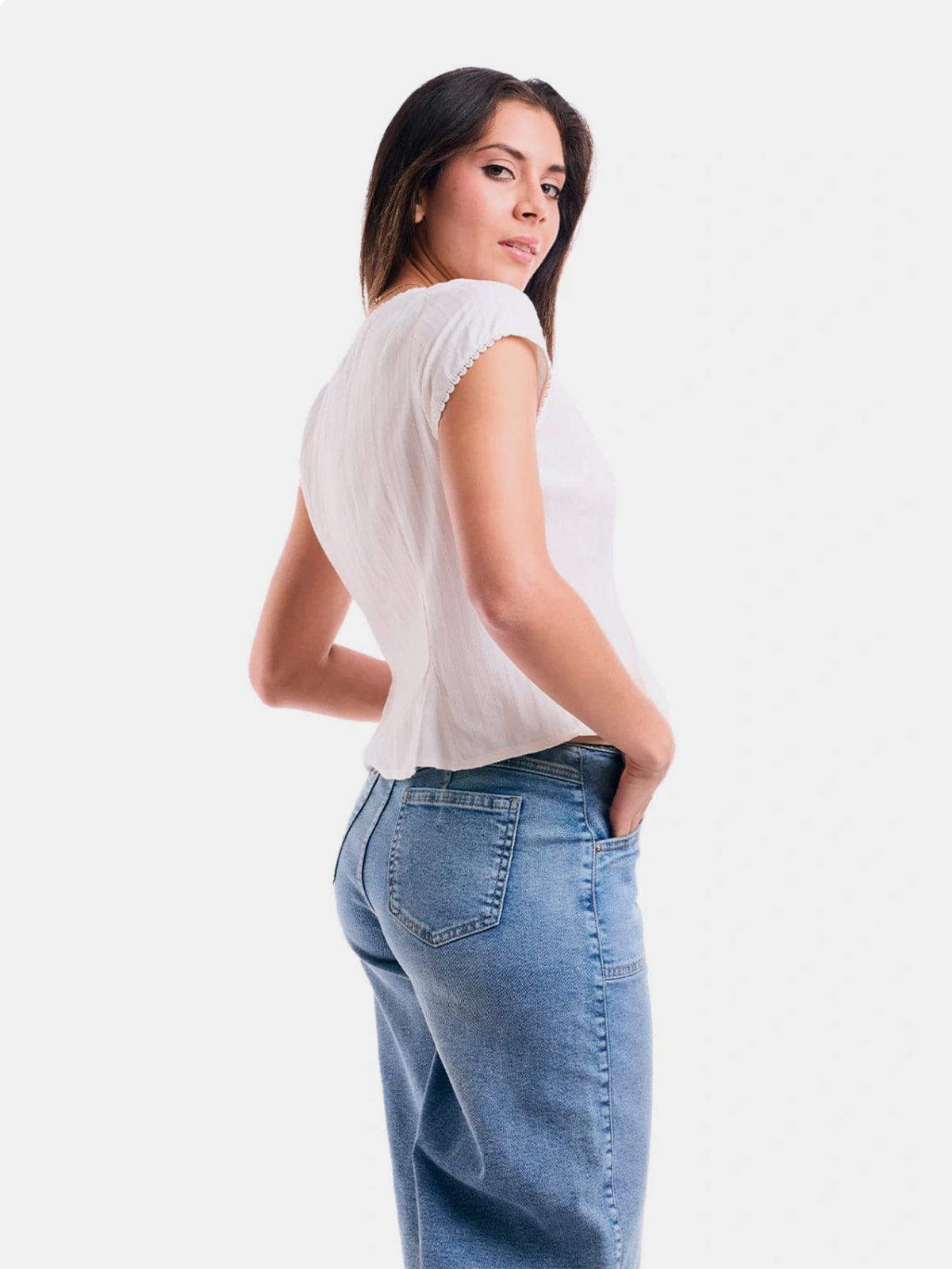 BLUSA MUJER METAL JEANS PEPLUM KIMURA - 3