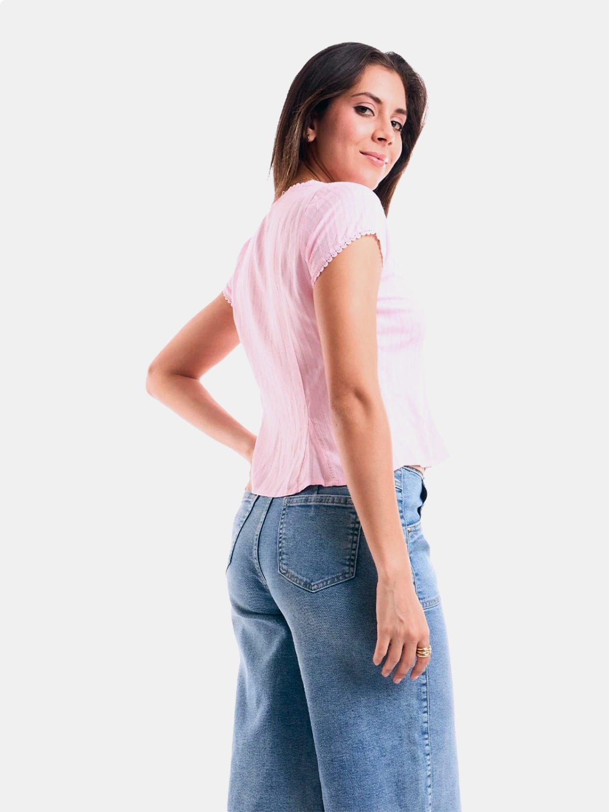 BLUSA MUJER METAL JEANS PEPLUM KIMURA - 3