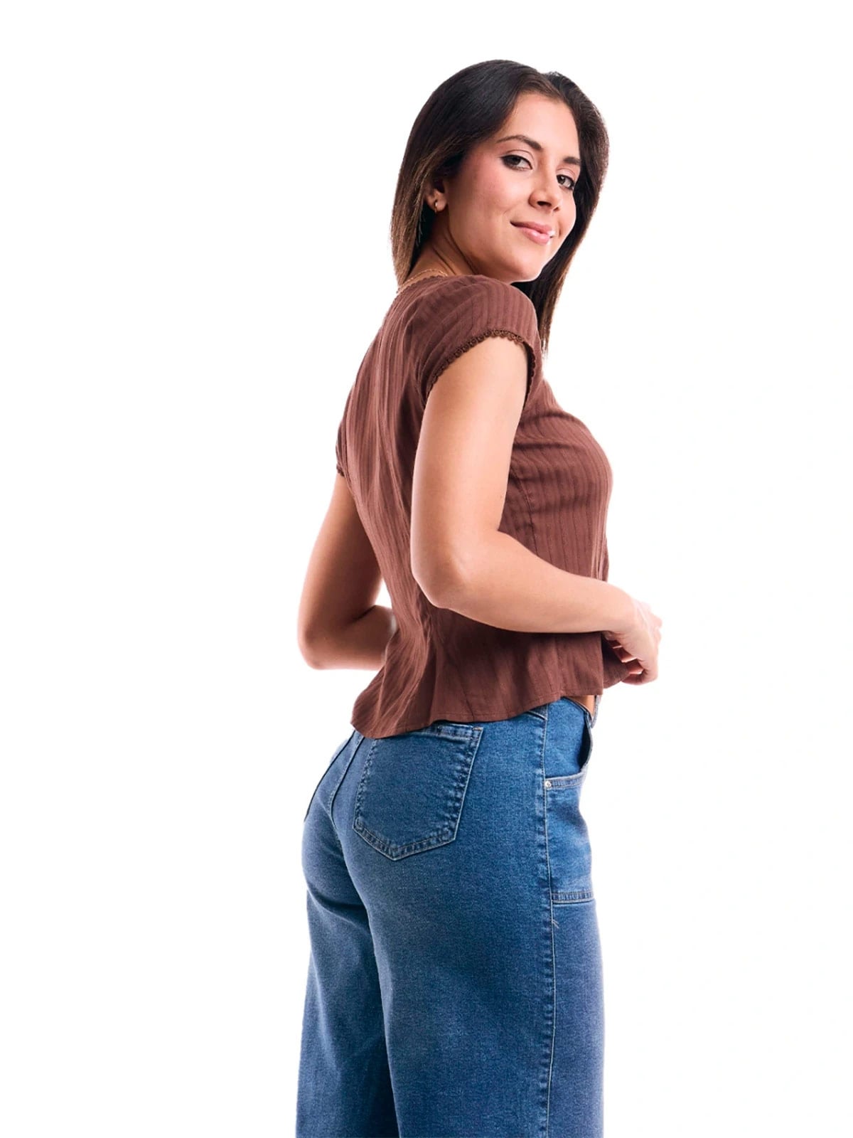 BLUSA MUJER METAL JEANS PEPLUM KIMURA - 3