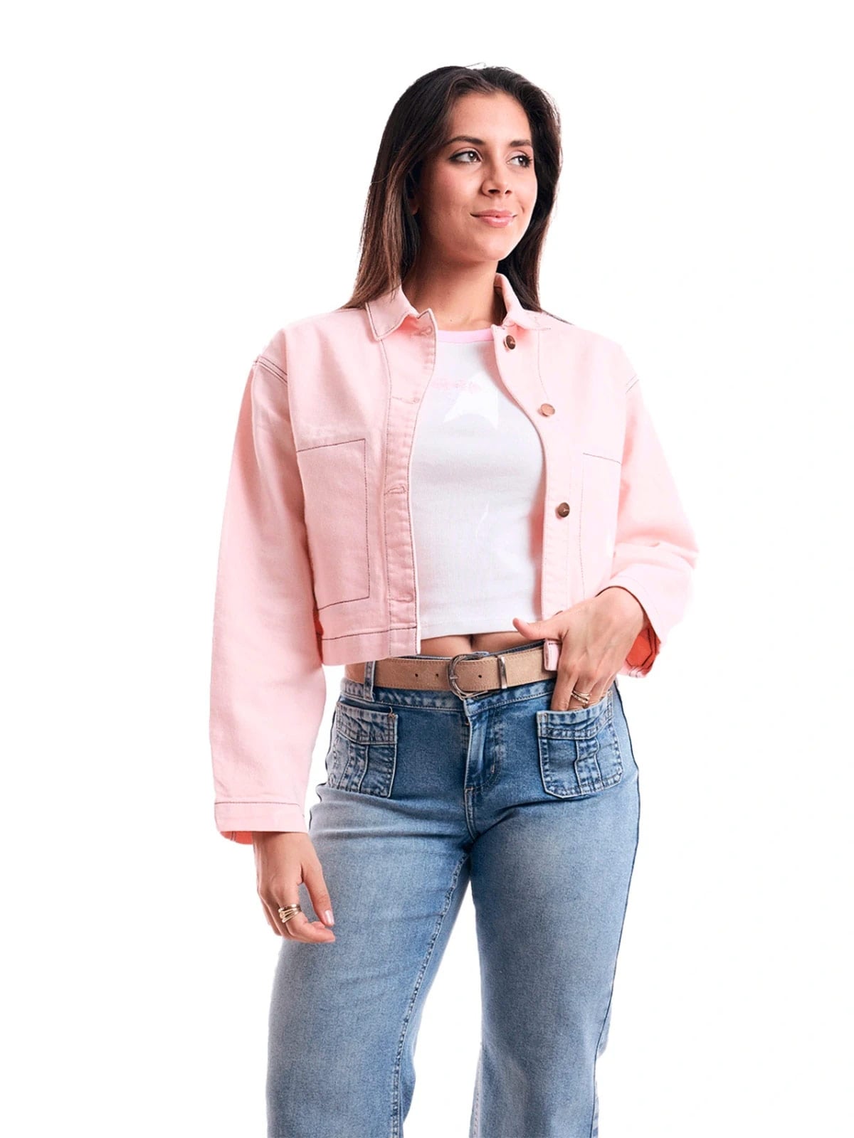 CASACA MANGA LARGA ALGODÓN MUJER METAL JEANS DASHA - 4