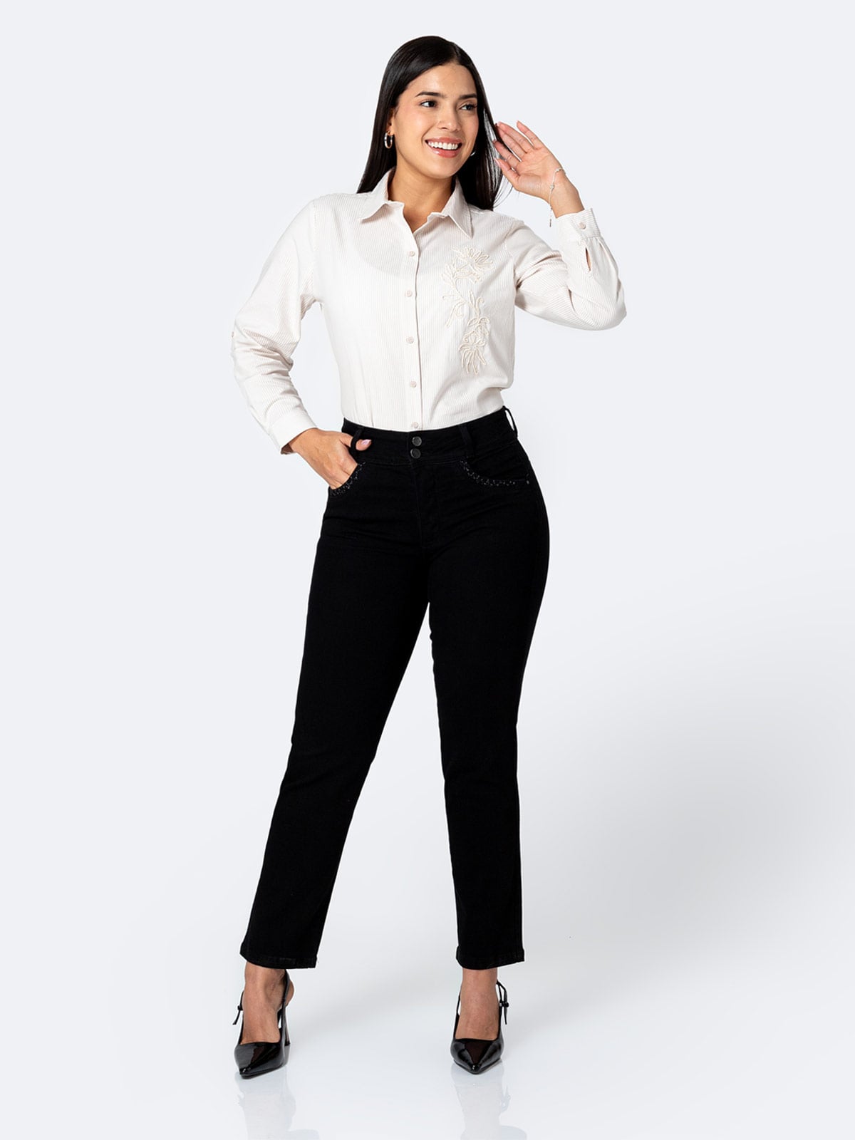 JEANS RECTO MUJER PIONIER DANILEE - 1