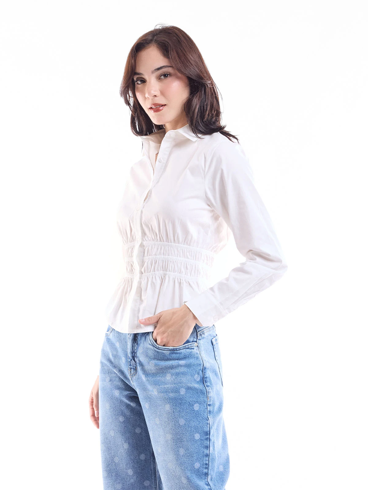 BLUSA MANGA LARGA ALGODÓN MUJER METAL JEANS MINDY - 3