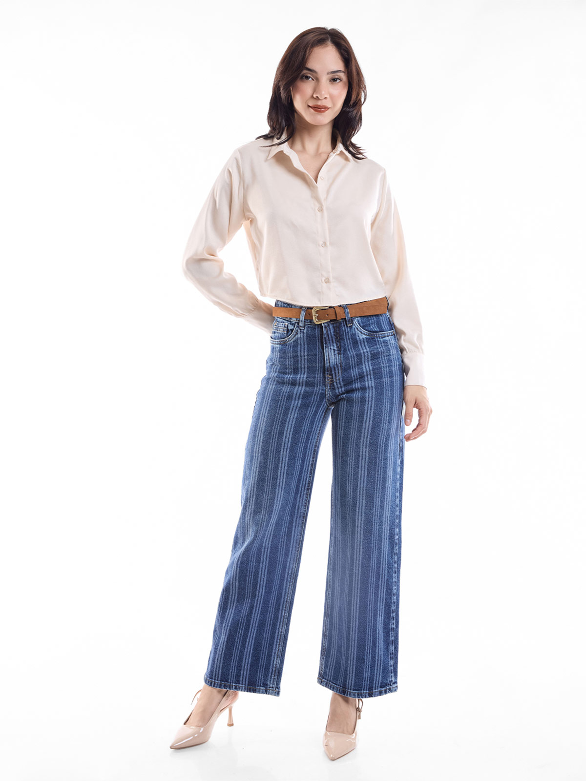 JEANS STRAIGHT MUJER METAL JEANS BIANCA - 1