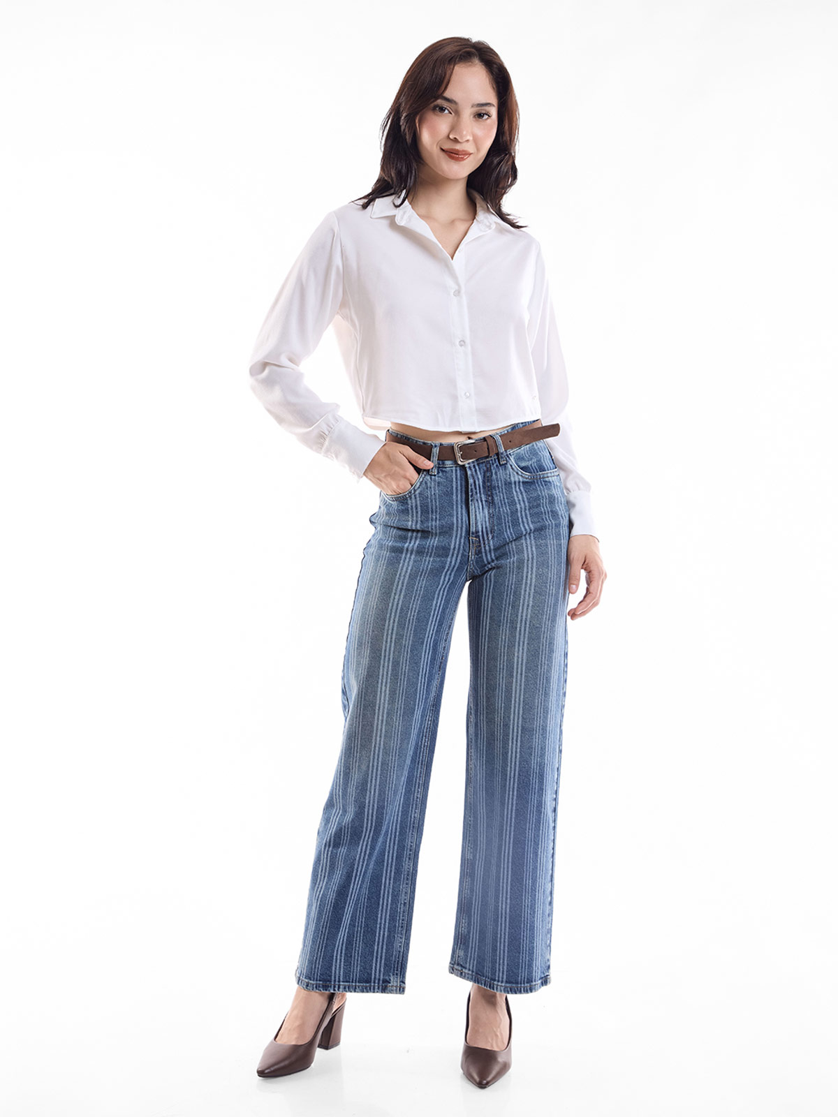 JEANS STRAIGHT MUJER METAL JEANS BIANCA - 1