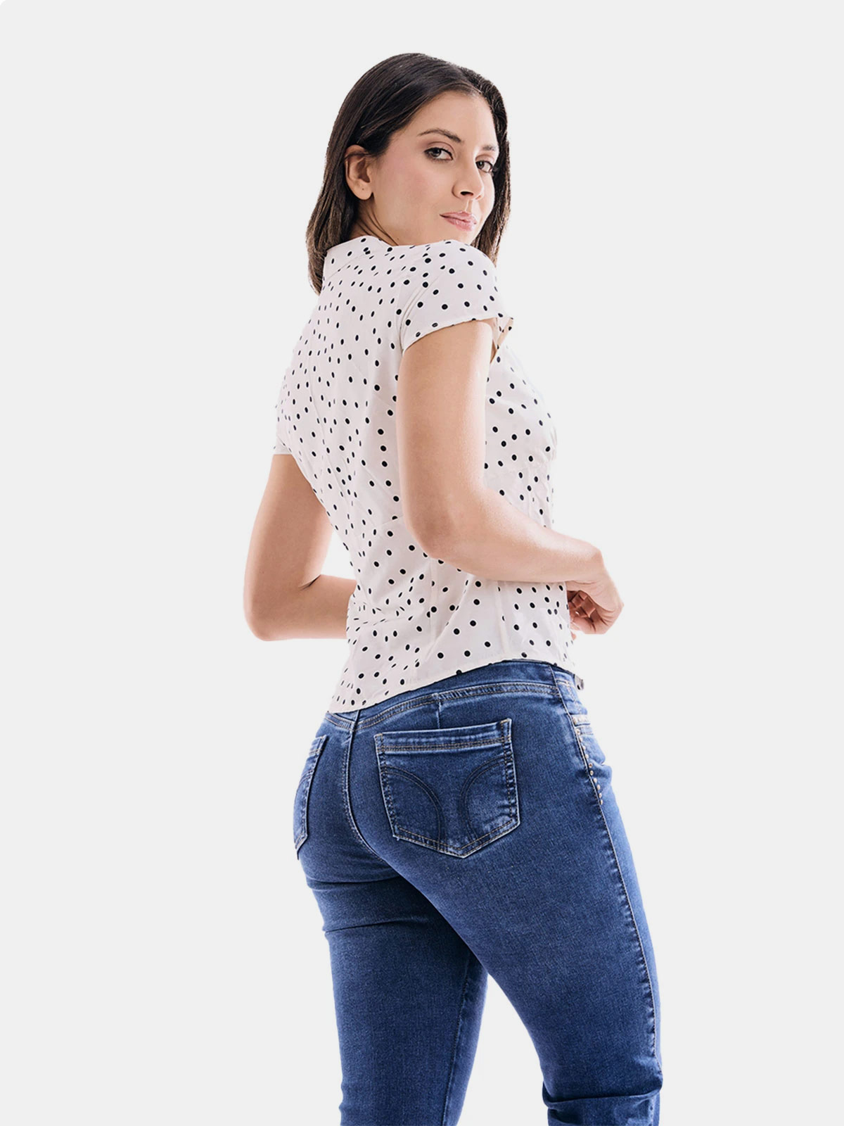 BLUSA MUJER METAL JEANS PUNTOS HIKARI - 2