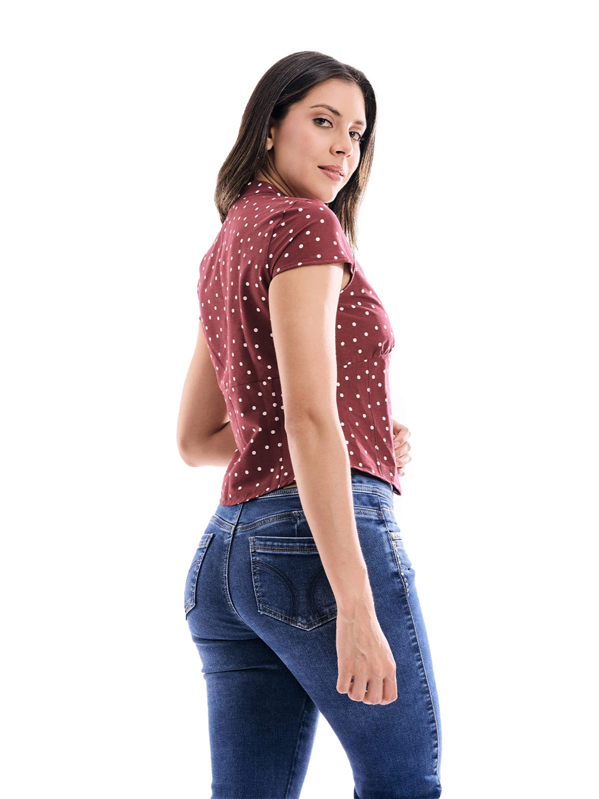 BLUSA MUJER METAL JEANS PUNTOS HIKARI - 2