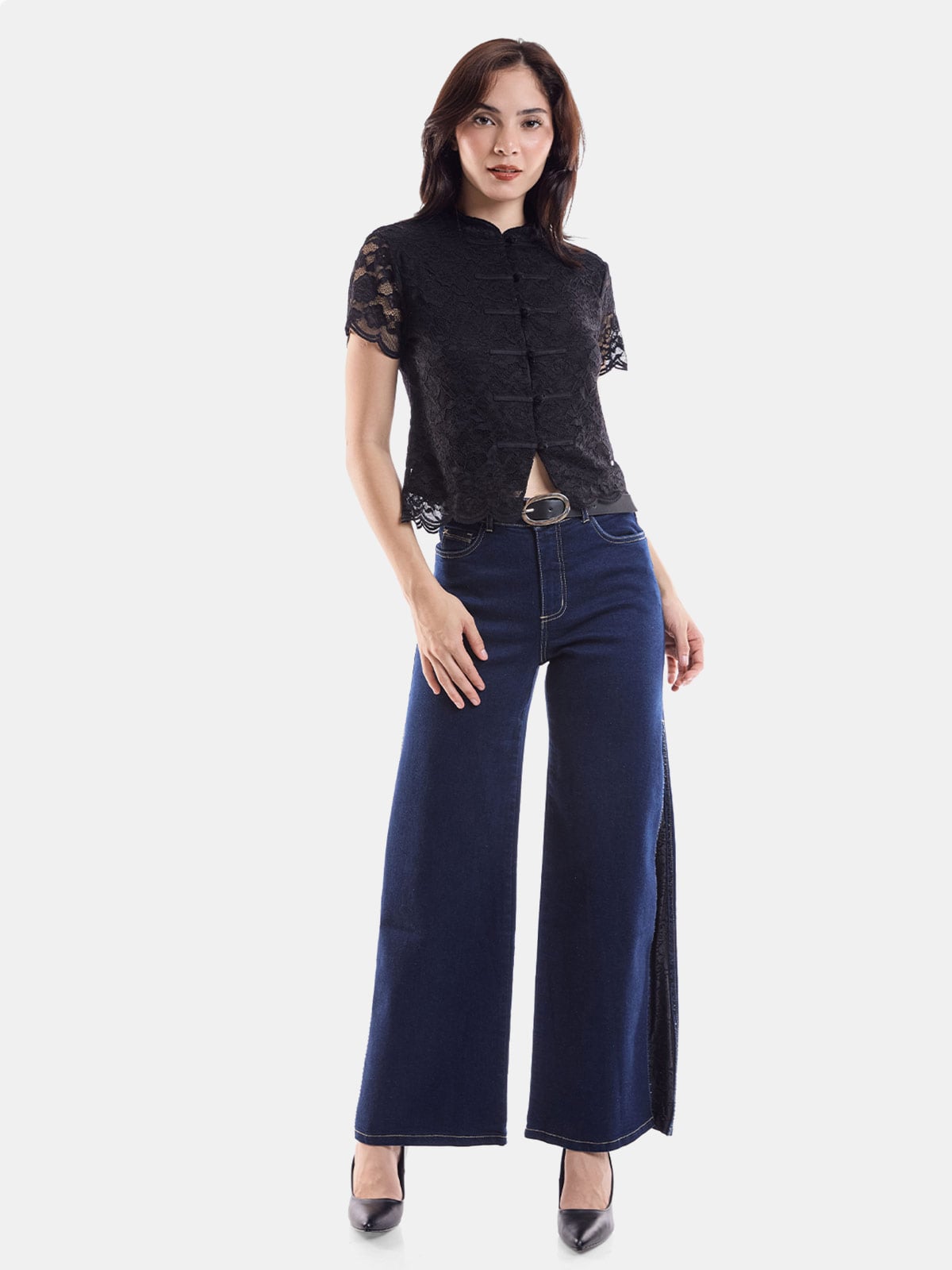 JEAN WIDE LEG MUJER METAL JEANS ENCAJE VERA - 1